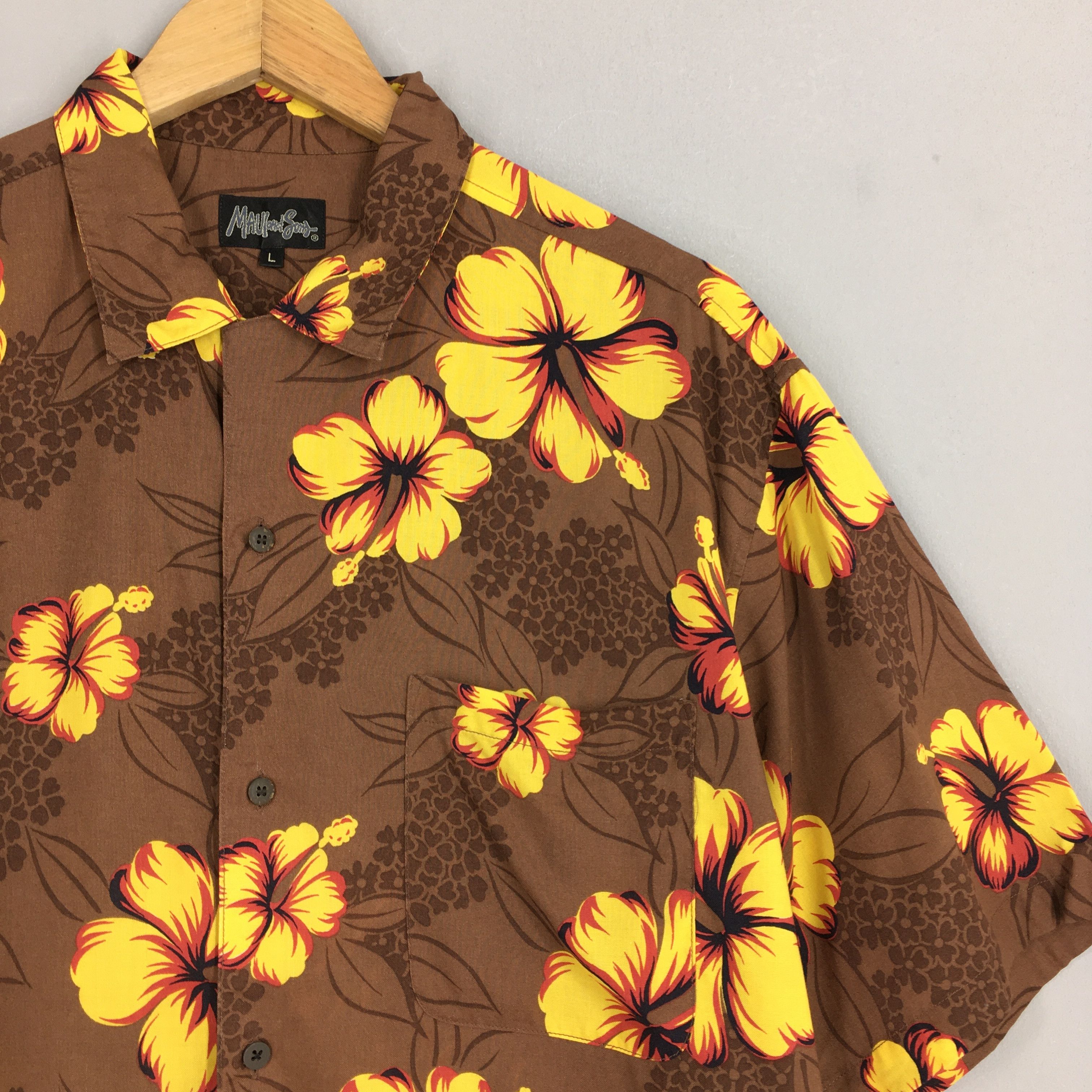 Life's a Beach × Maui and Sons Maui and Sons Hibiscus Flower Tropical Hawaii Cotton Shirt L Size US L / EU 52-54 / 3 - 2 Thumbnail