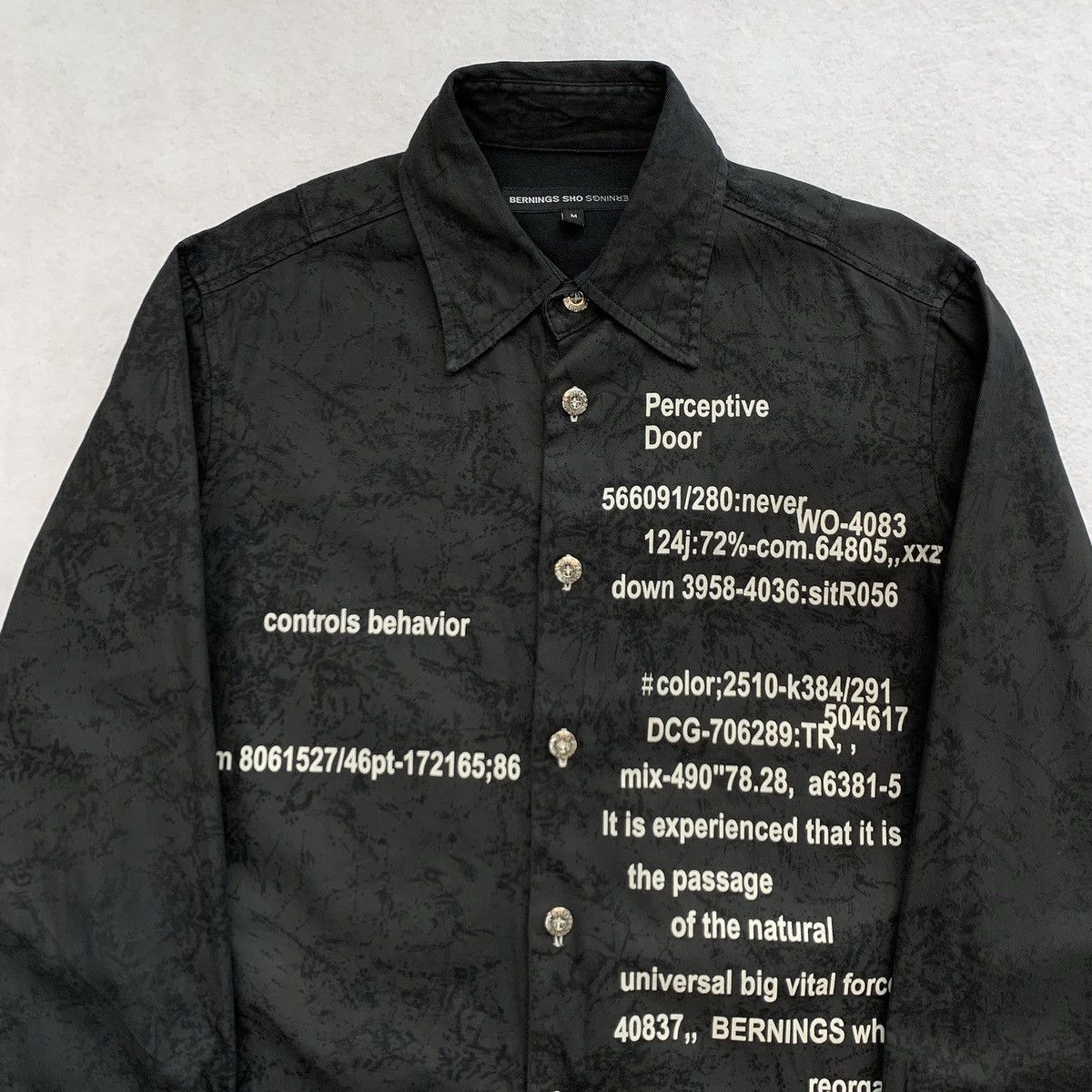 Japanese Brand 2000s Bernings Sho Digital Chaos Printed Shirt Jacket Size US M / EU 48-50 / 2 - 2 Thumbnail