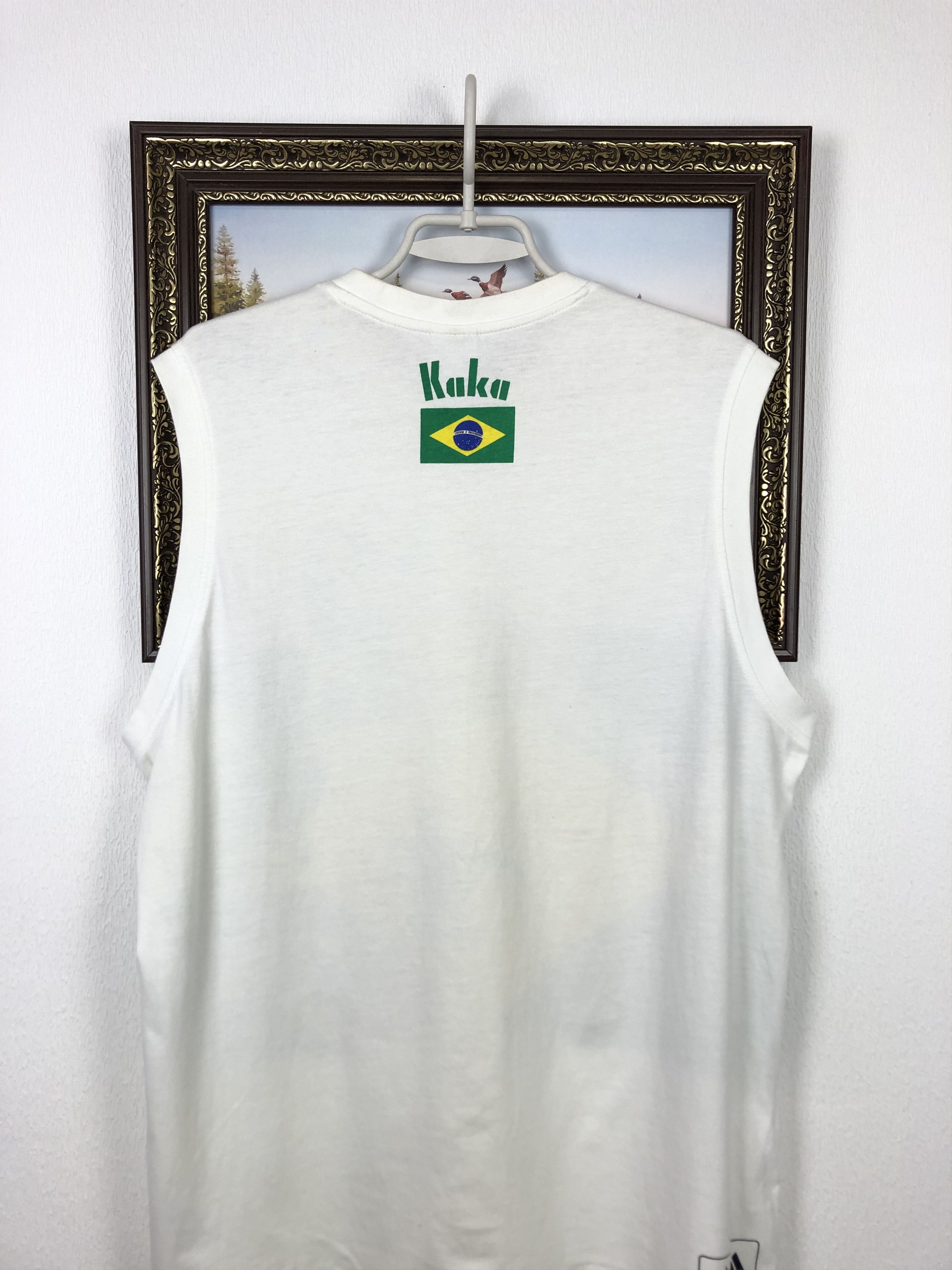 Adidas Vintage World Cup Brazil #22 Kaka Football Vest Tee Hype Size US XL / EU 56 / 4 - 15 Thumbnail