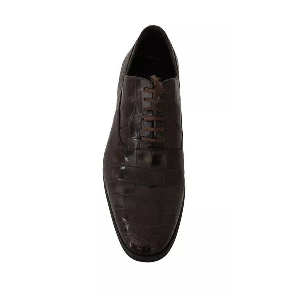 Dolce & Gabbana Dolce & Gabbana Brown Patterned Leather Dress Formal Shoes Size US 11 / EU 44 - 5 Thumbnail