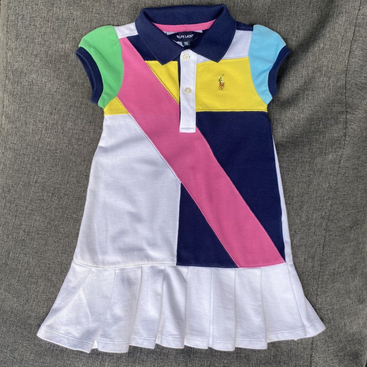 Ralph Lauren RALPH LAUREN Kids Colorblock Polo Dress with Pleated Hem Size S / US 4 / IT 40 - 1 Thumbnail