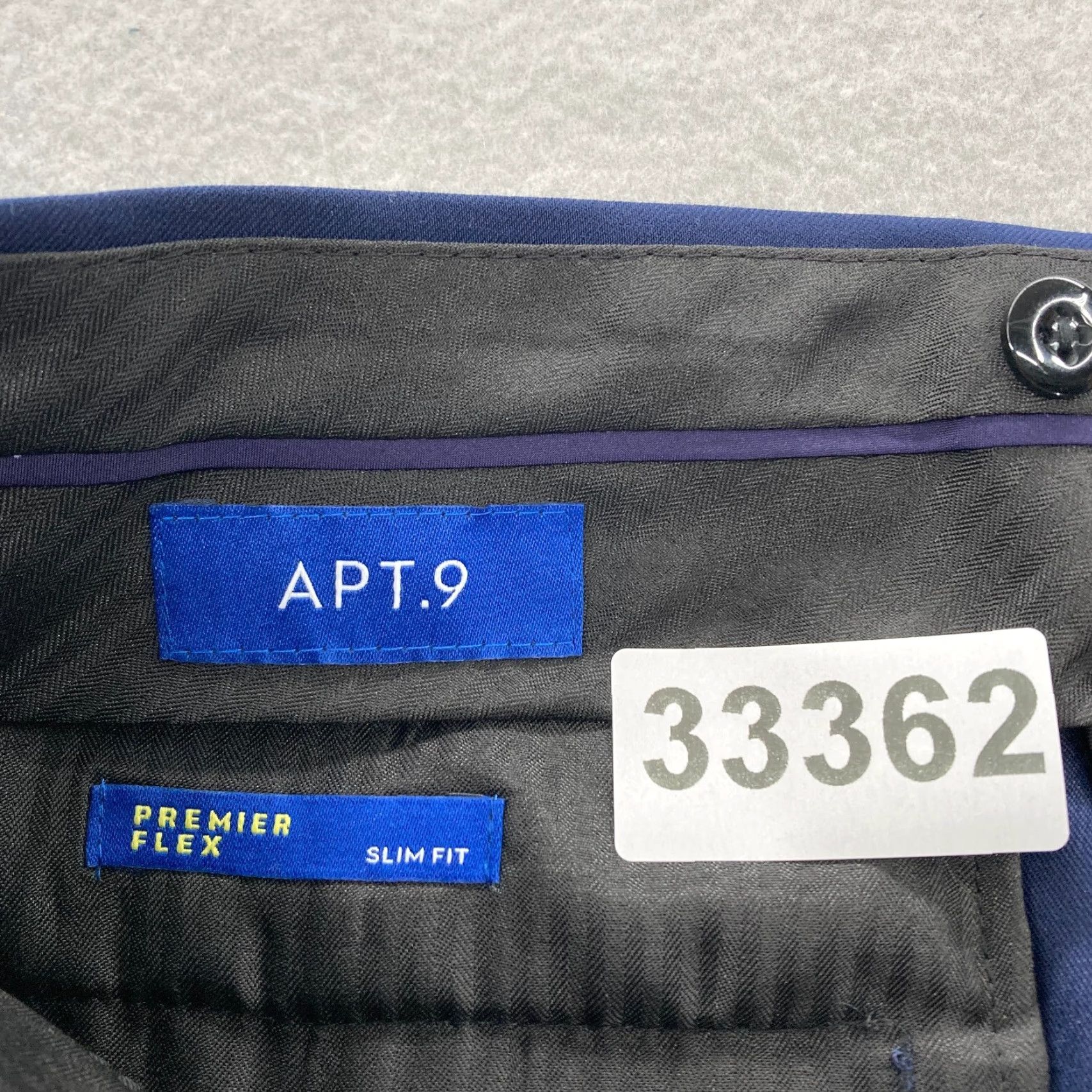 Apt. 9 Apt. 9 Premier Flex Dress Pants Mens 31x32 Slim Blue Striped Career Dress Pants Men Slim Fit Blue Striped Size US 31 - 4 Thumbnail