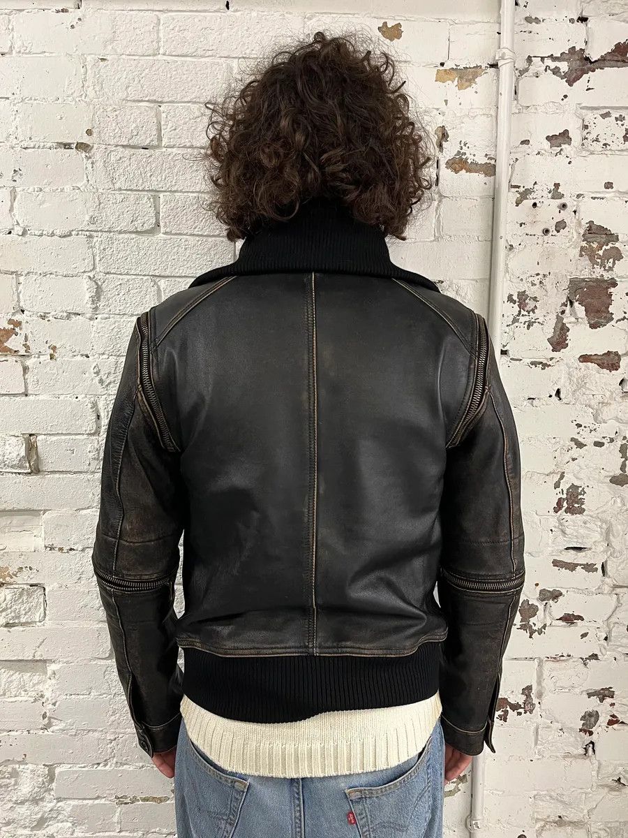 Dolce & Gabbana AW2003 Dolce & Gabbana Brown Horse Leather Zip Detachables Sleeves Jacket Size US M / EU 48-50 / 2 - 6 Thumbnail