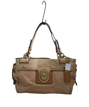 Coach COACH Peyton Leather Carryall Bag Beige Polka Dot Lining Size ONE SIZE - 1 Thumbnail