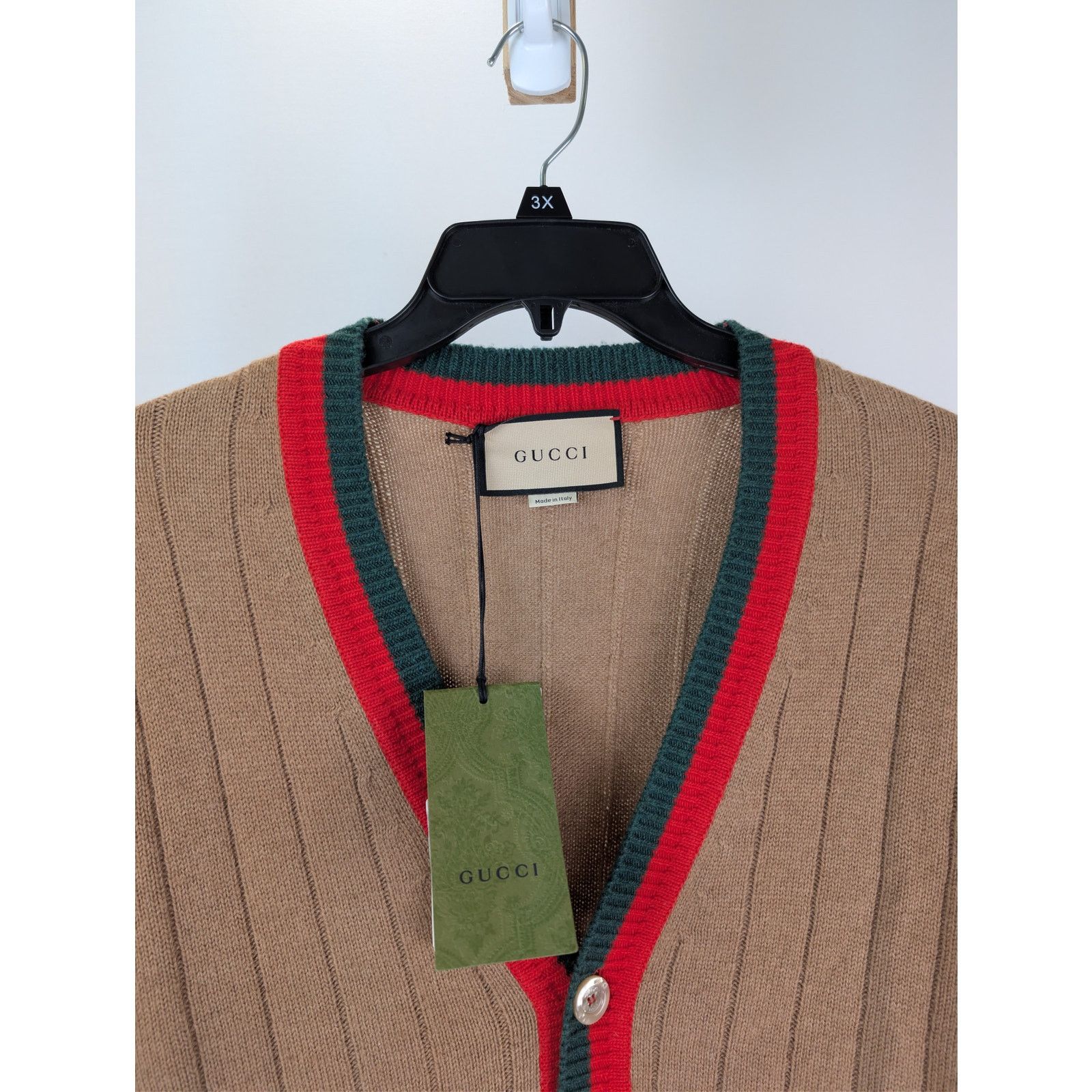 Gucci o1rshd1 Fine Camel Long Sleeve Cardigan Sweater Camel/Brown Size US XL / EU 56 / 4 - 7 Thumbnail