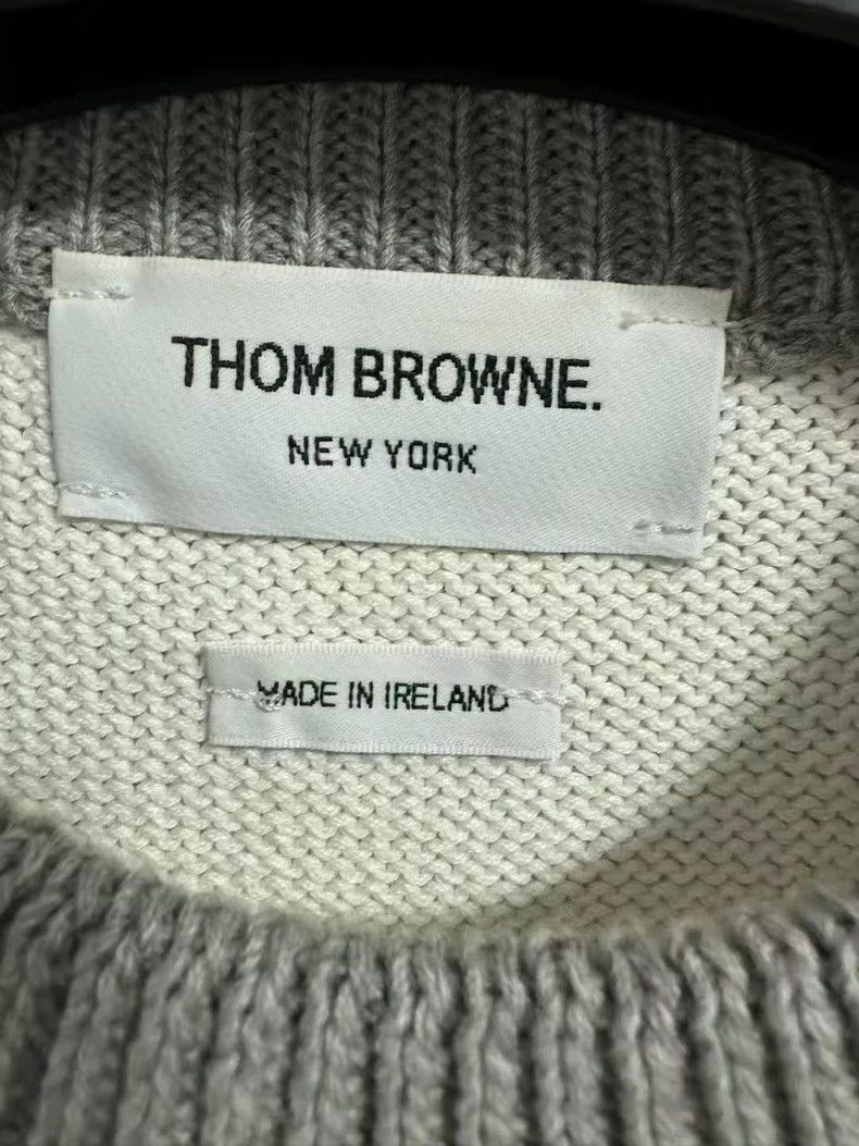 Thom Browne Thom Browne Gray and white patchwork sweater Size S / US 4 / IT 40 - 3 Thumbnail