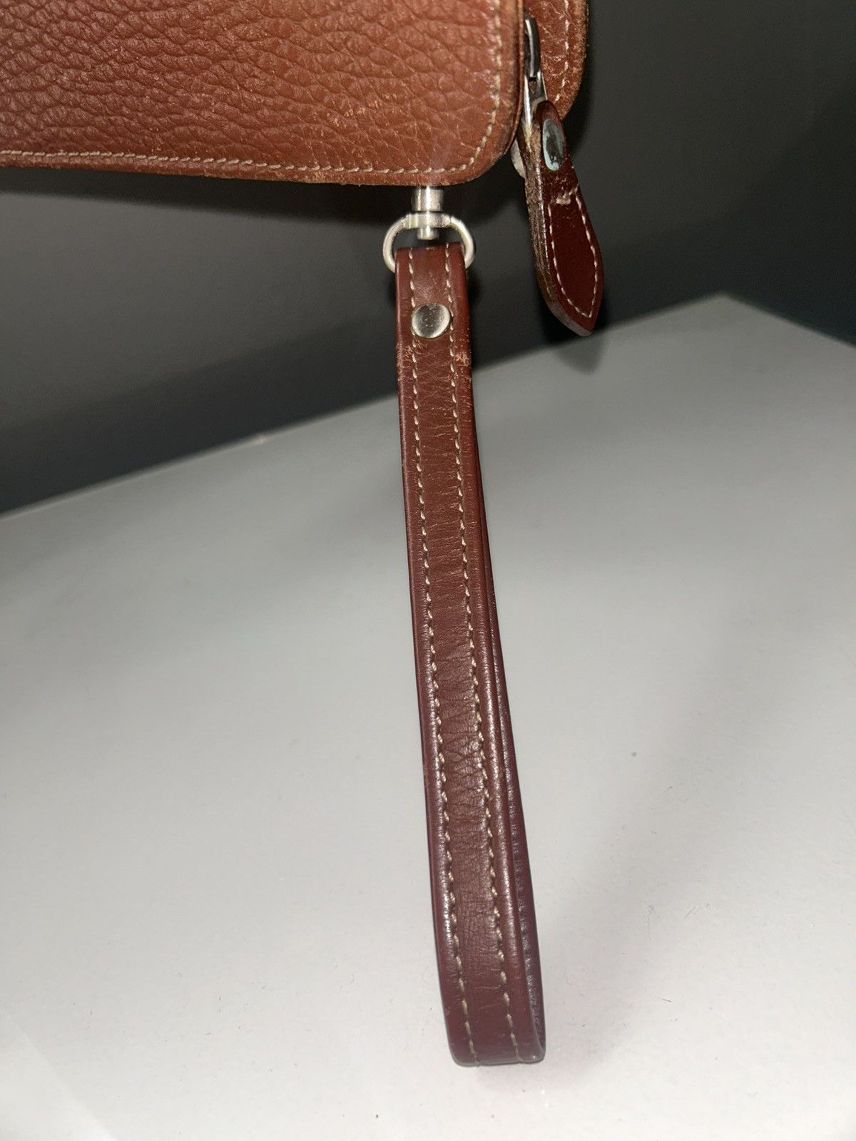 Burberry Vintage Burberry Brown Leather Clutch Bag w Nova Check Size ONE SIZE - 15 Thumbnail