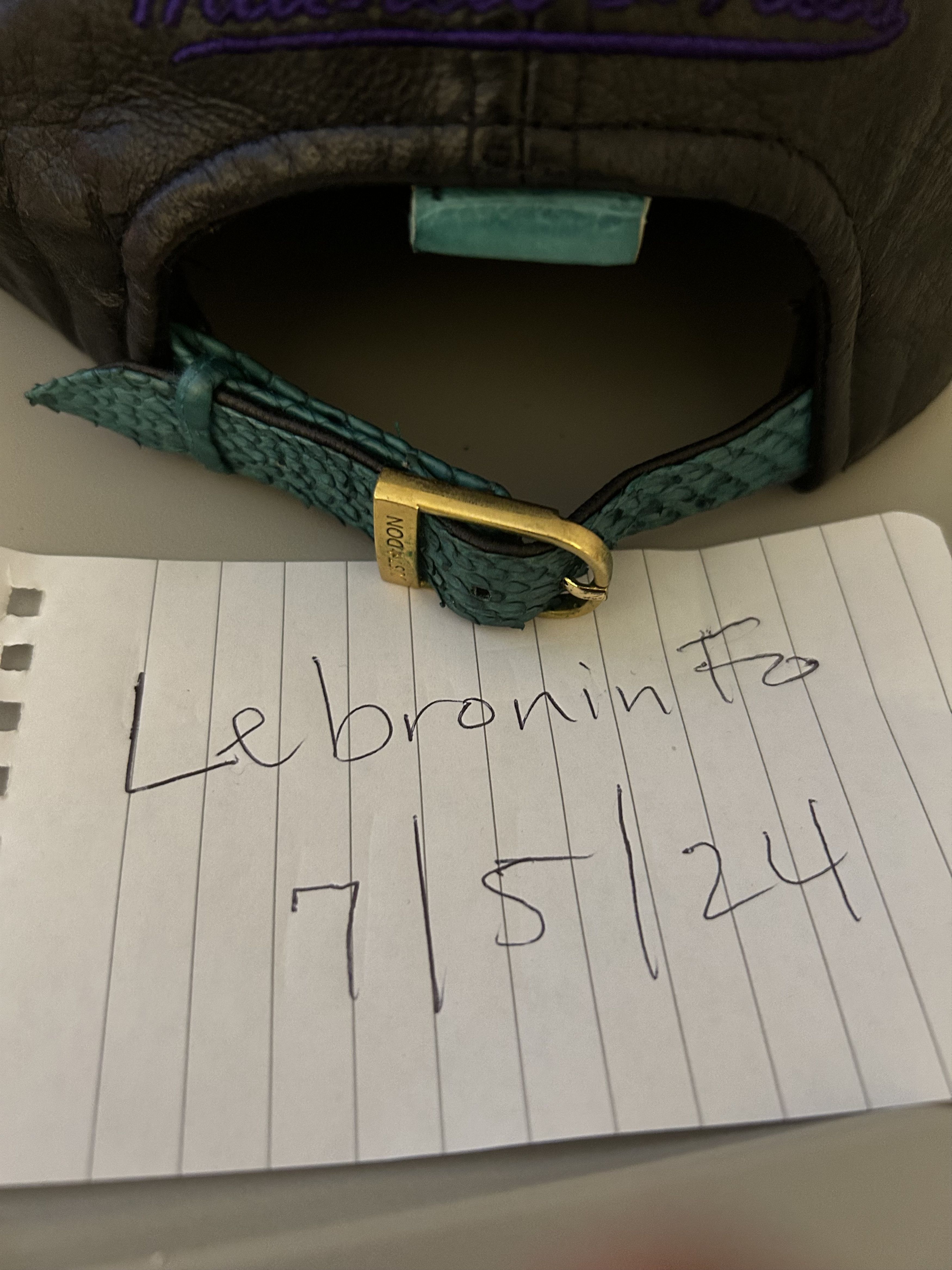 Just Don × Mitchell & Ness × Rsvp Gallery Just Don Leather Charlotte Hornets Hat Size ONE SIZE - 5 Thumbnail