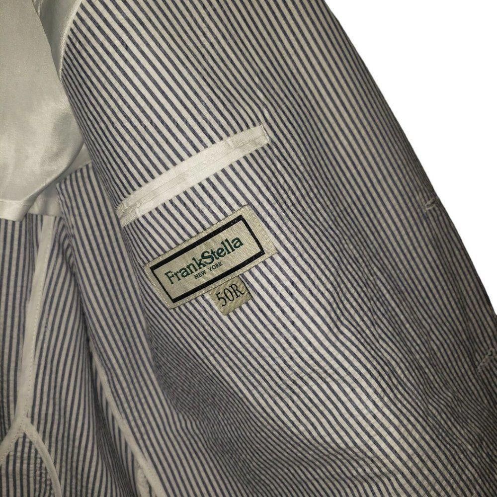 Designer CT1391a FRANK STELLA PIN STRIPE BLUE white SIZE 50R Suit Size US M / EU 48-50 / 2 - 4 Thumbnail