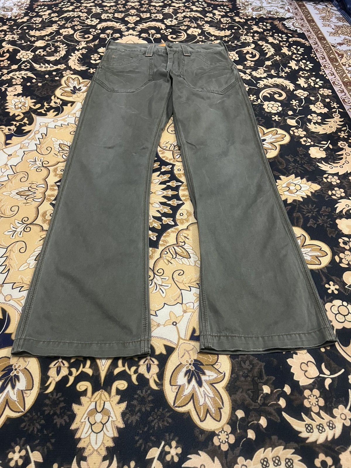 Japanese Brand FLARED🔥EDWIN XV GREEN ARMY CORTON PANT Size US 29 - 4 Thumbnail