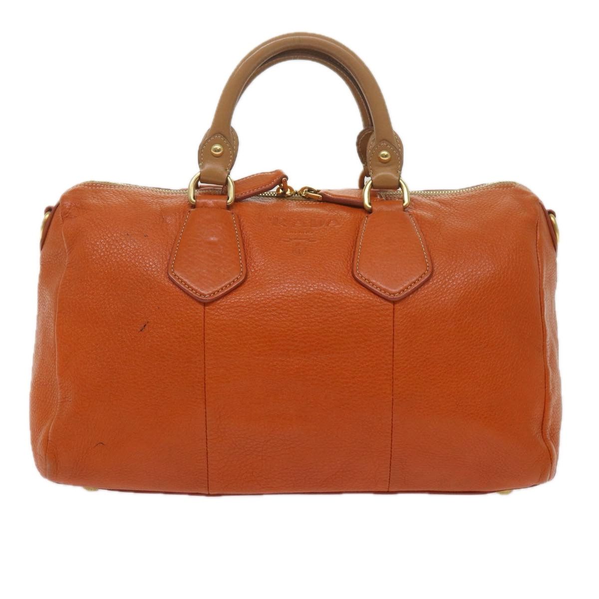 Prada Orange Leather Handbag (Pre-Owned) Size ONE SIZE - 1 Thumbnail