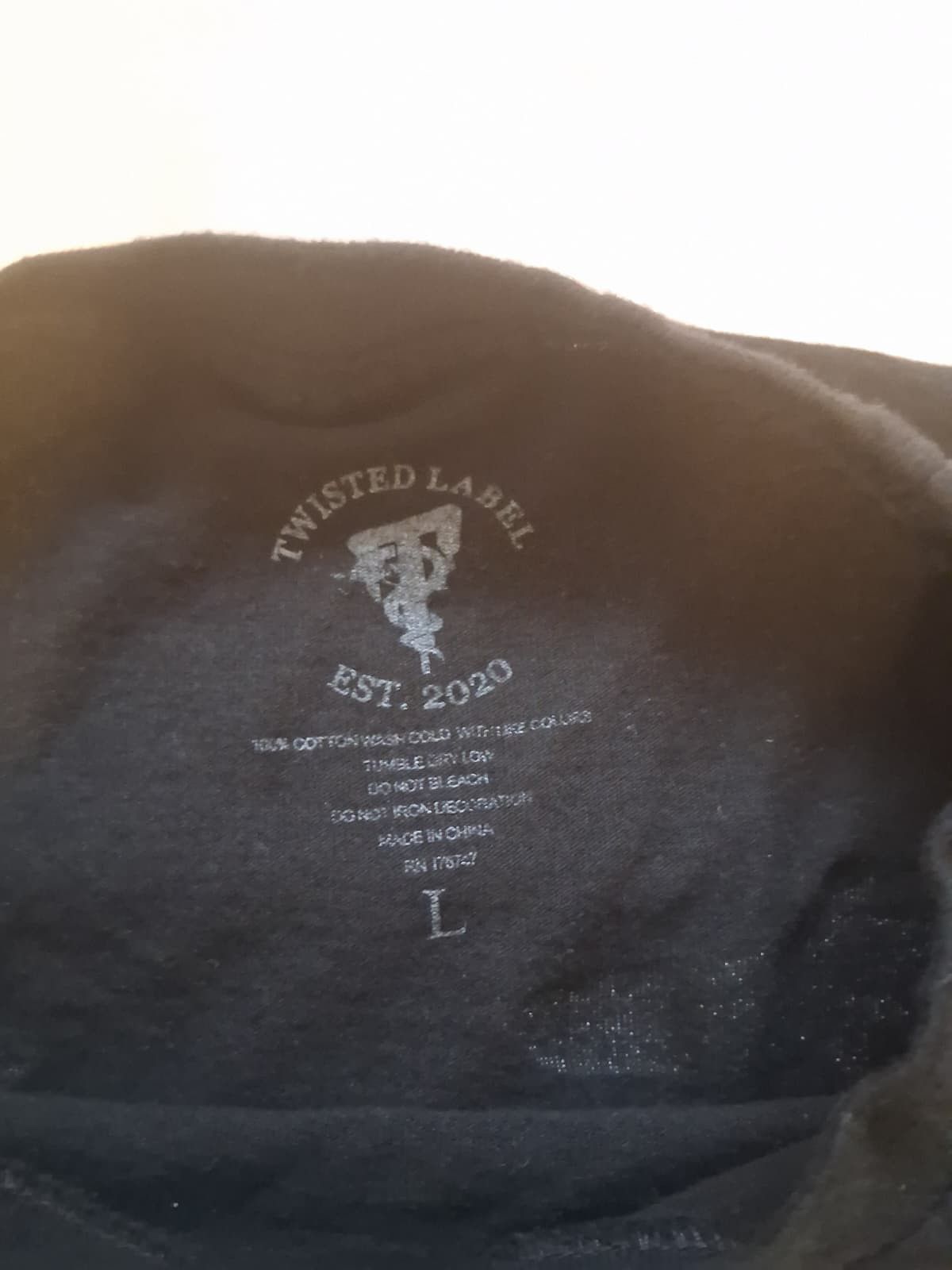 Other Twisted Label Faith Over Fear‎ Black T-Shirt Men's L Size US L / EU 52-54 / 3 - 2 Thumbnail