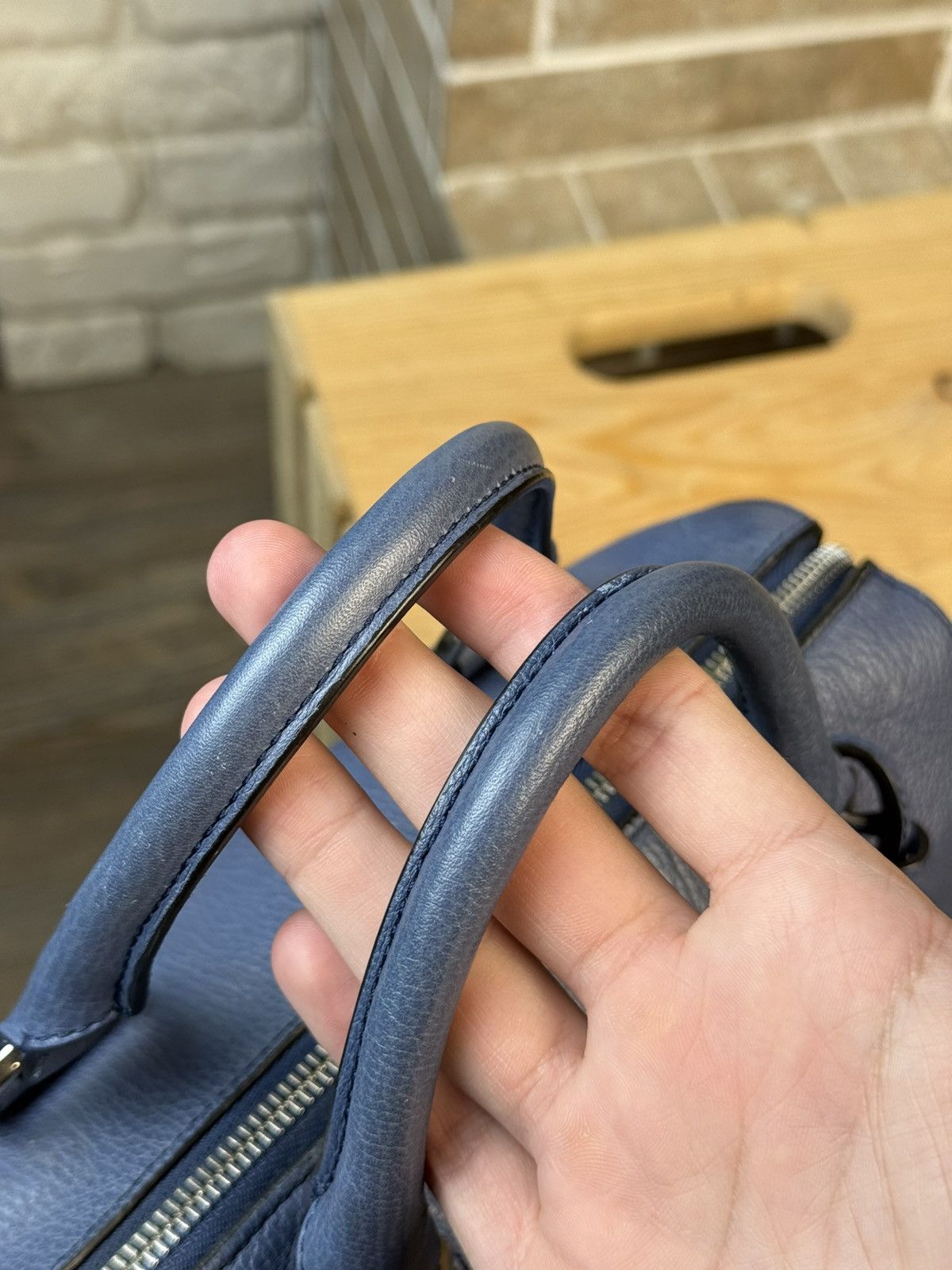 Mulberry Mulberry Leather Blue Del Rey Top Handle Bag Size ONE SIZE - 13 Thumbnail