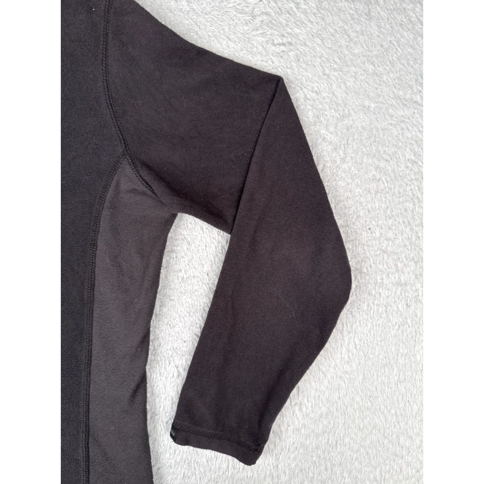 Vintage Columbia Sweatshirt Women Medium Black 1/4 Zip Pullover 100% Polyester Fleece Size M / US 6-8 / IT 42-44 - 2 Thumbnail