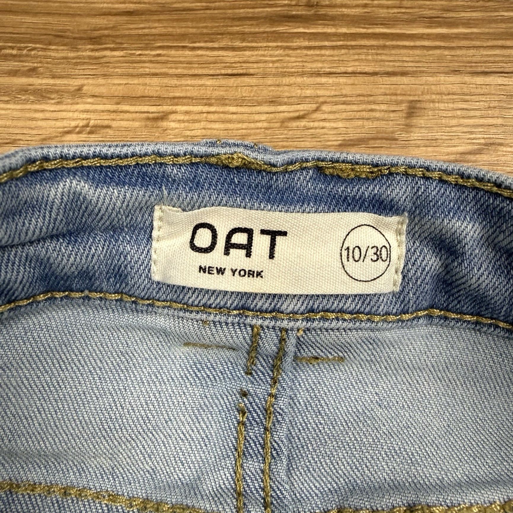 Denime OAT New York Shirt Denim Midi Front Split Light Wash Blue 10 Womens Cotton Blend A-Line Midi Denim Shirt Size L / US 10 / IT 46 - 2 Thumbnail