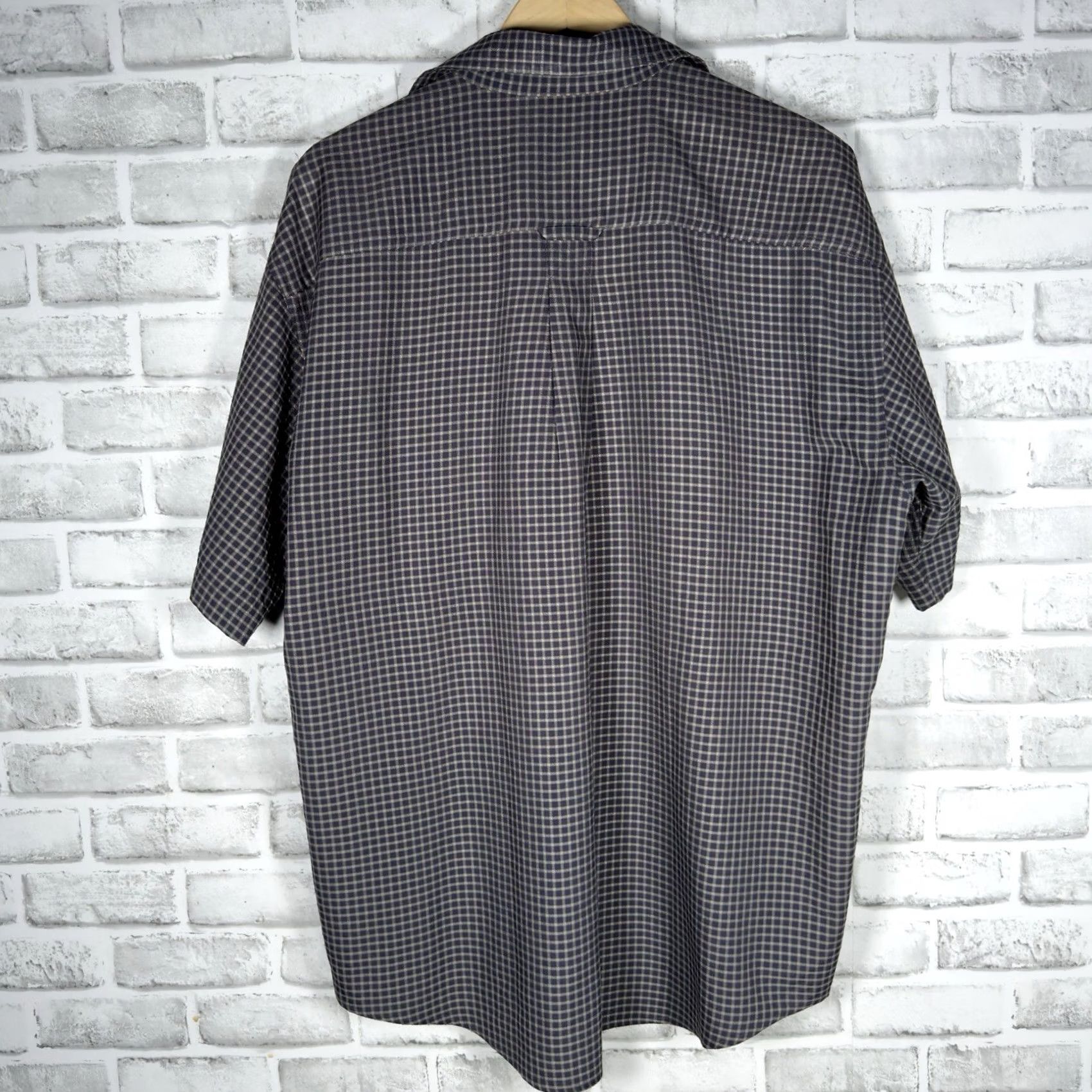 Vintage L.L. Bean Mens L Polyester Blend Plaid Short Sleeve Button Down Size Size US 33 - 5 Thumbnail