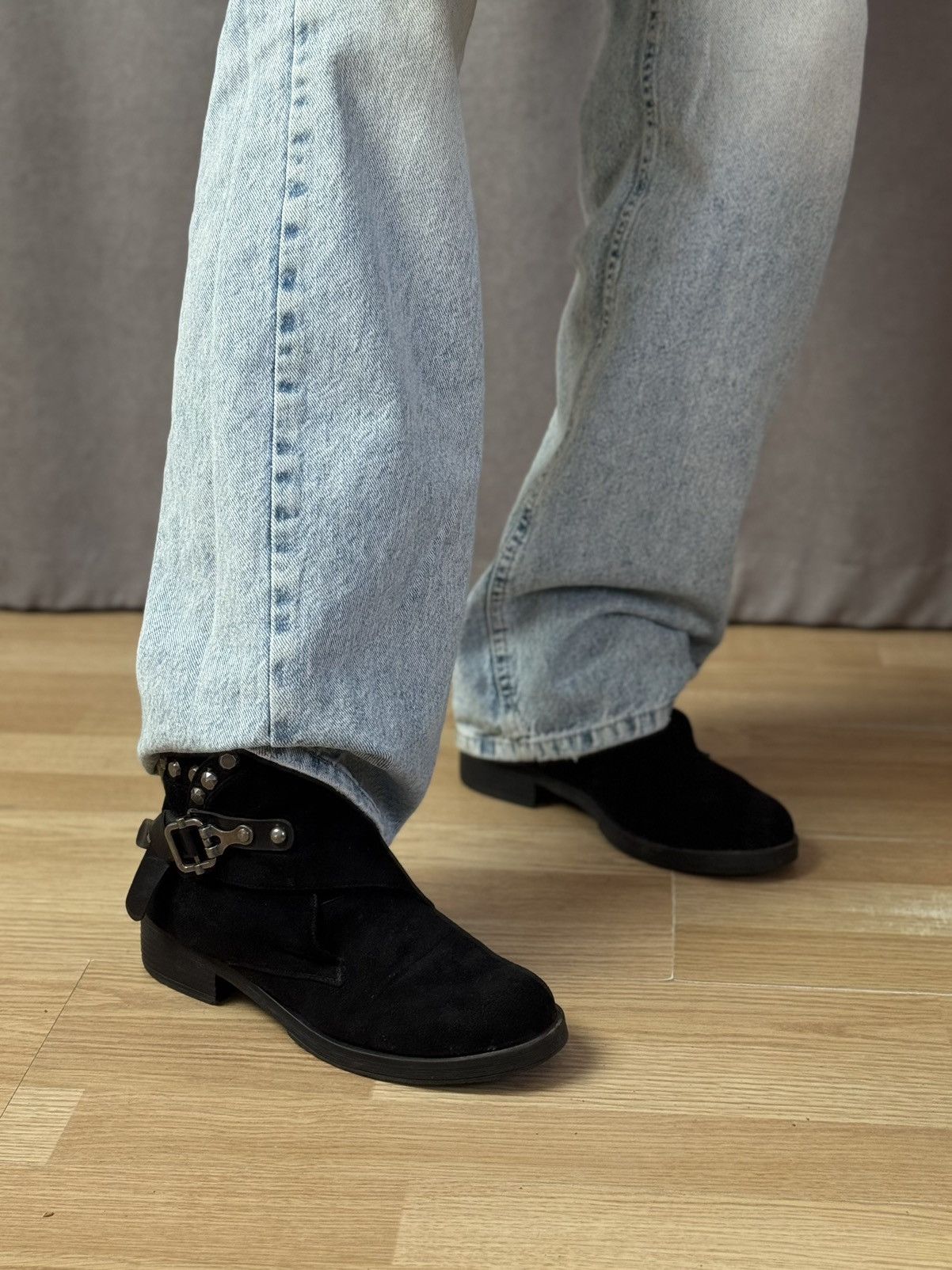Hedi Slimane Vintage Leather Boots Y2k AS 98 Avantgarde Ankle Suede Size US 8 / IT 38 - 1 Thumbnail