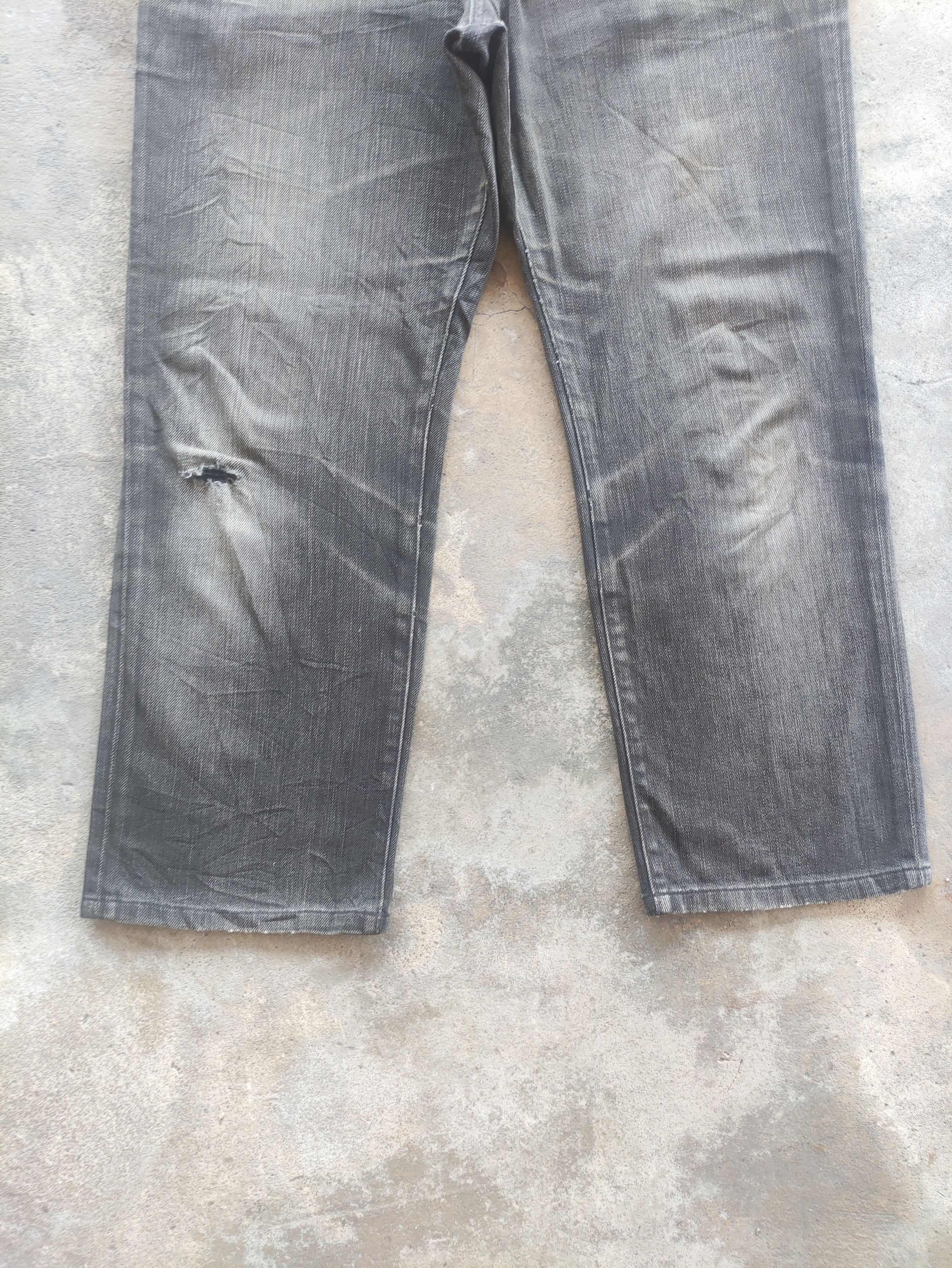 Japanese Brand × Uniqlo W35💥 Vintage Japanese Black Faded Denim Jeans Pants Size US 35 - 4 Thumbnail