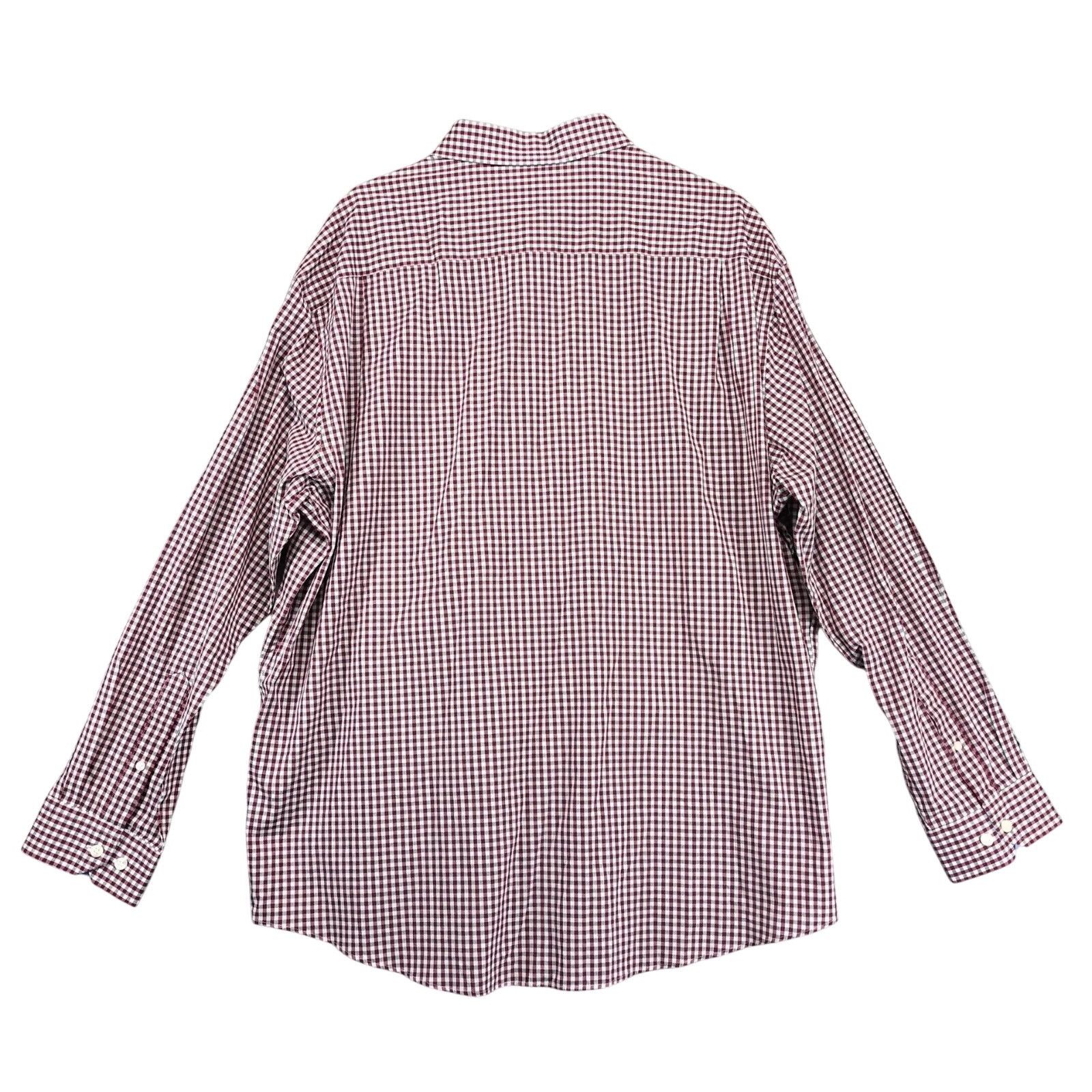 Nautica Nautica Classic Fit Red Check Men's Dress Shirt XL Long Slv Size US XL / EU 56 / 4 - 2 Thumbnail
