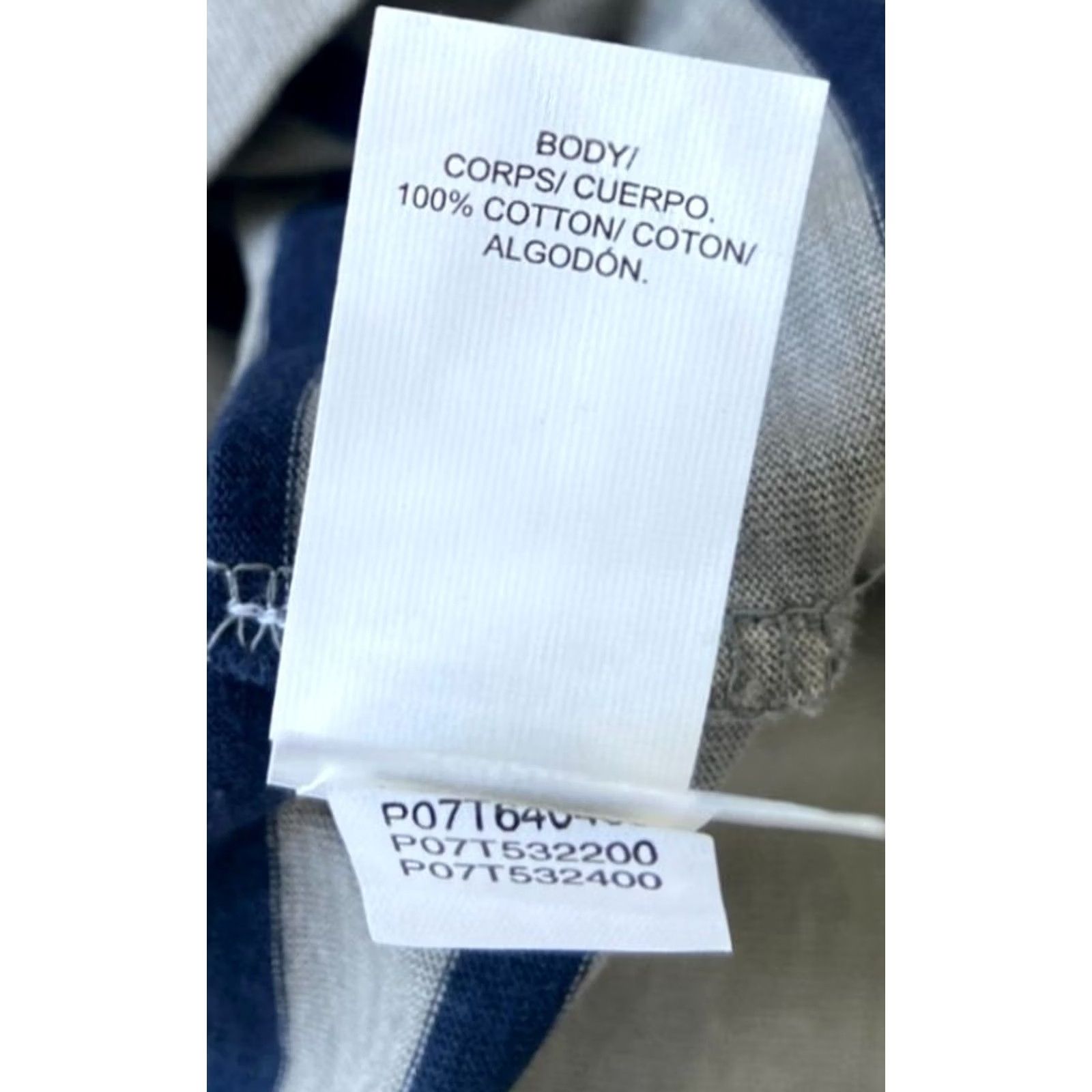 Lucky Brand Lucky Brand Mens Hoodie Size M Blue Gray Striped V-Neck Long Sleeve Pullover top Size US M / EU 48-50 / 2 - 4 Thumbnail