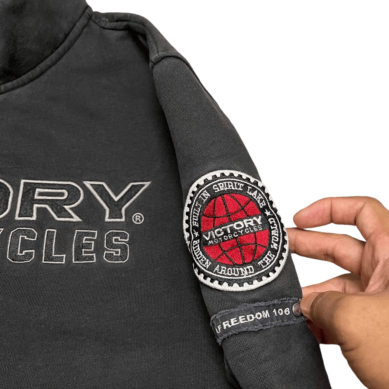 Harley Davidson Vintage 90's Victory Motorcycle Sweater Jacket Size US M / EU 48-50 / 2 - 6 Thumbnail