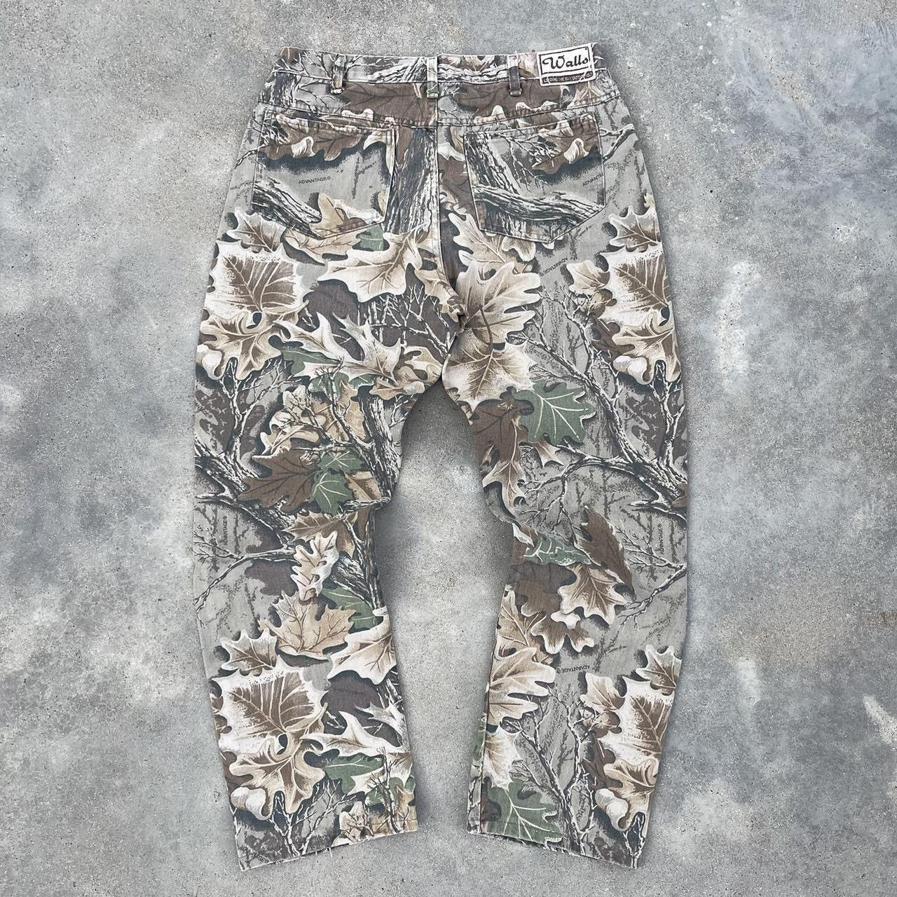 Japanese Brand × Vintage Crazy vintage essential 90s faded camo denim pants Size US 34 / EU 50 - 4 Thumbnail