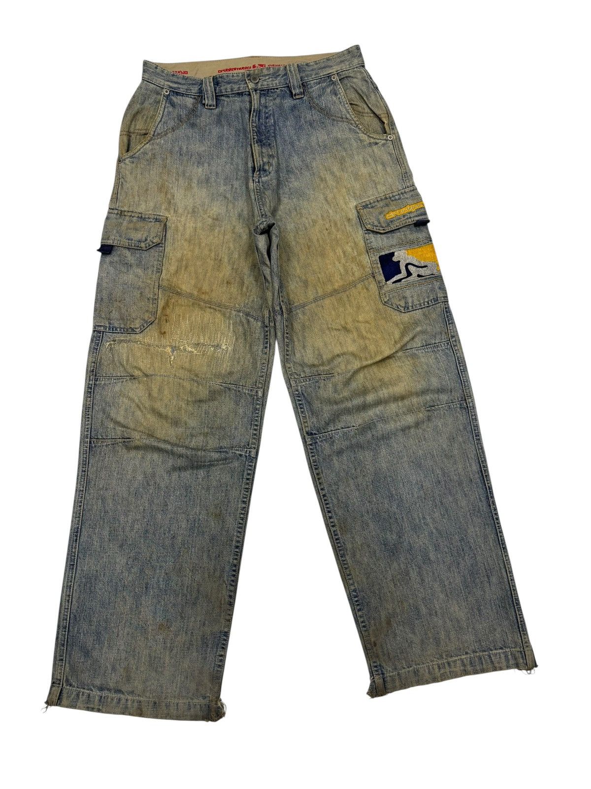 JNCO 🔥JNCO Rusty Style DrunknMunky Baggy Skater Cargo Jeans Size US 32 / EU 48 - 3 Thumbnail