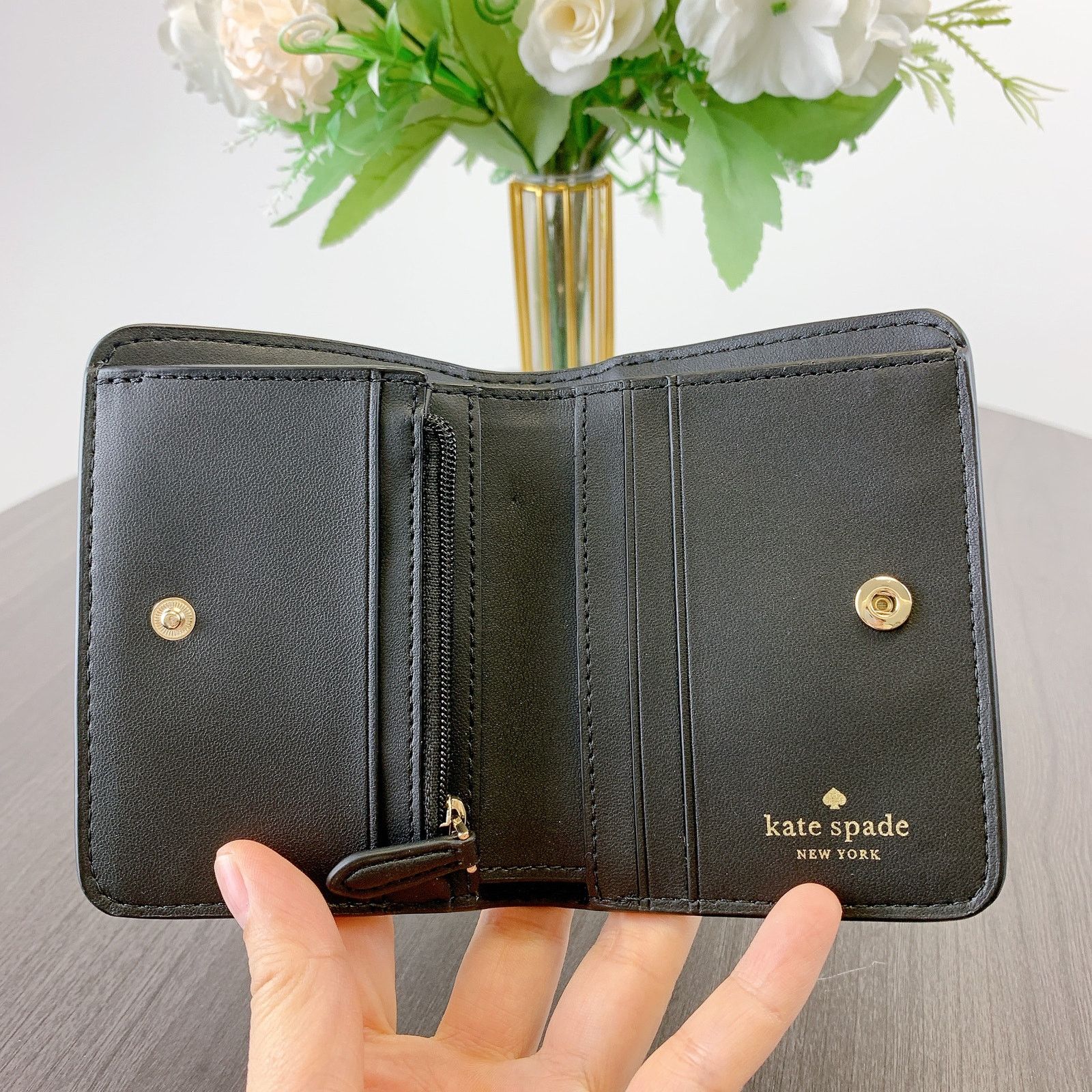 Kate Spade kate spade KH788 Lena Small Bifold Wallet IN Black Size ONE SIZE - 5 Thumbnail