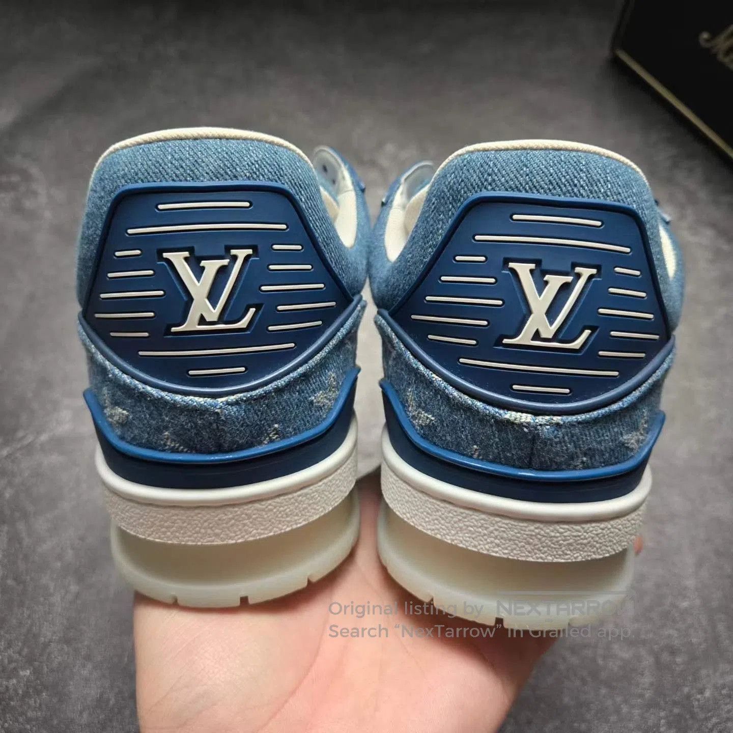 Louis Vuitton Louis Vuitton LV Trainer Denim Sneakers. Size US 8 / EU 41 - 4 Thumbnail