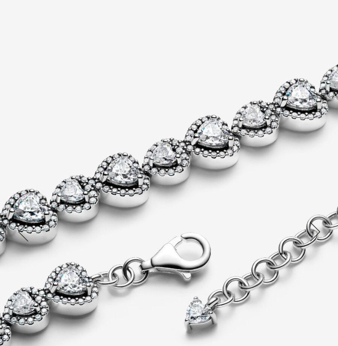 pandora PANDORA HALO HEARTS STERLING SILVER BRACELET SIZE 18 Size ONE SIZE - 10 Thumbnail