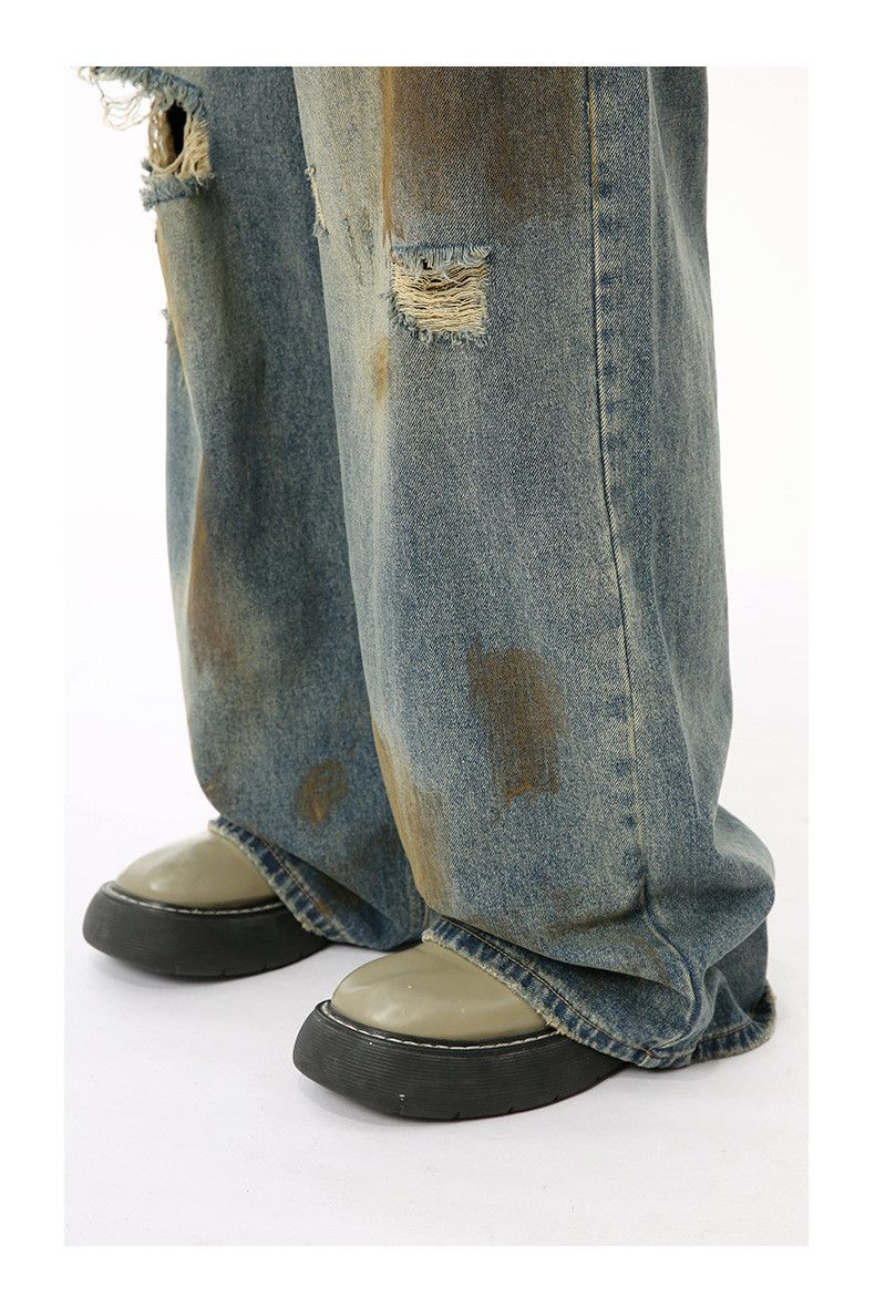 Vintage Worn Out Hole Distressed Jeans Size US 33 - 4 Thumbnail
