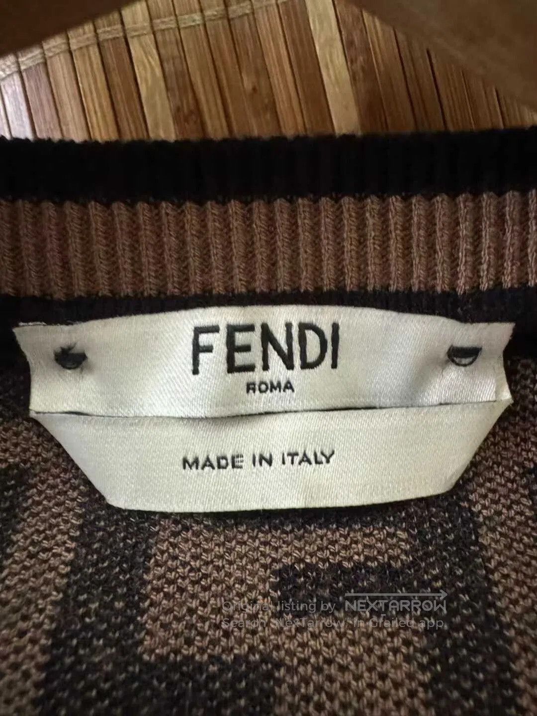 Fendi Fendi Brown Monogram Long Sleeve Sweater. Size M / US 6-8 / IT 42-44 - 5 Thumbnail