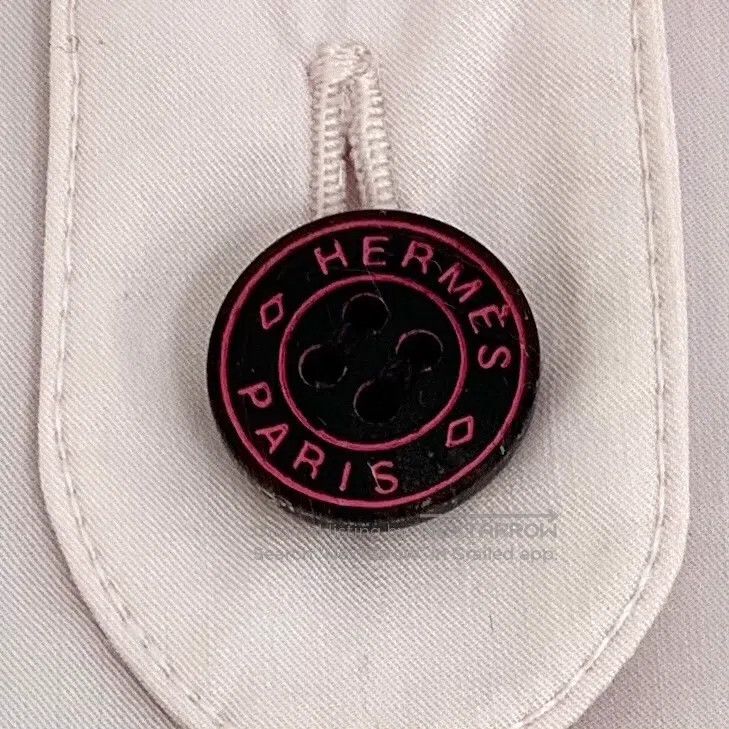 Hermes Hermes Light pink cotton V-neck long-sleeve tunic top Size XS / US 0-2 / IT 36-38 - 7 Thumbnail