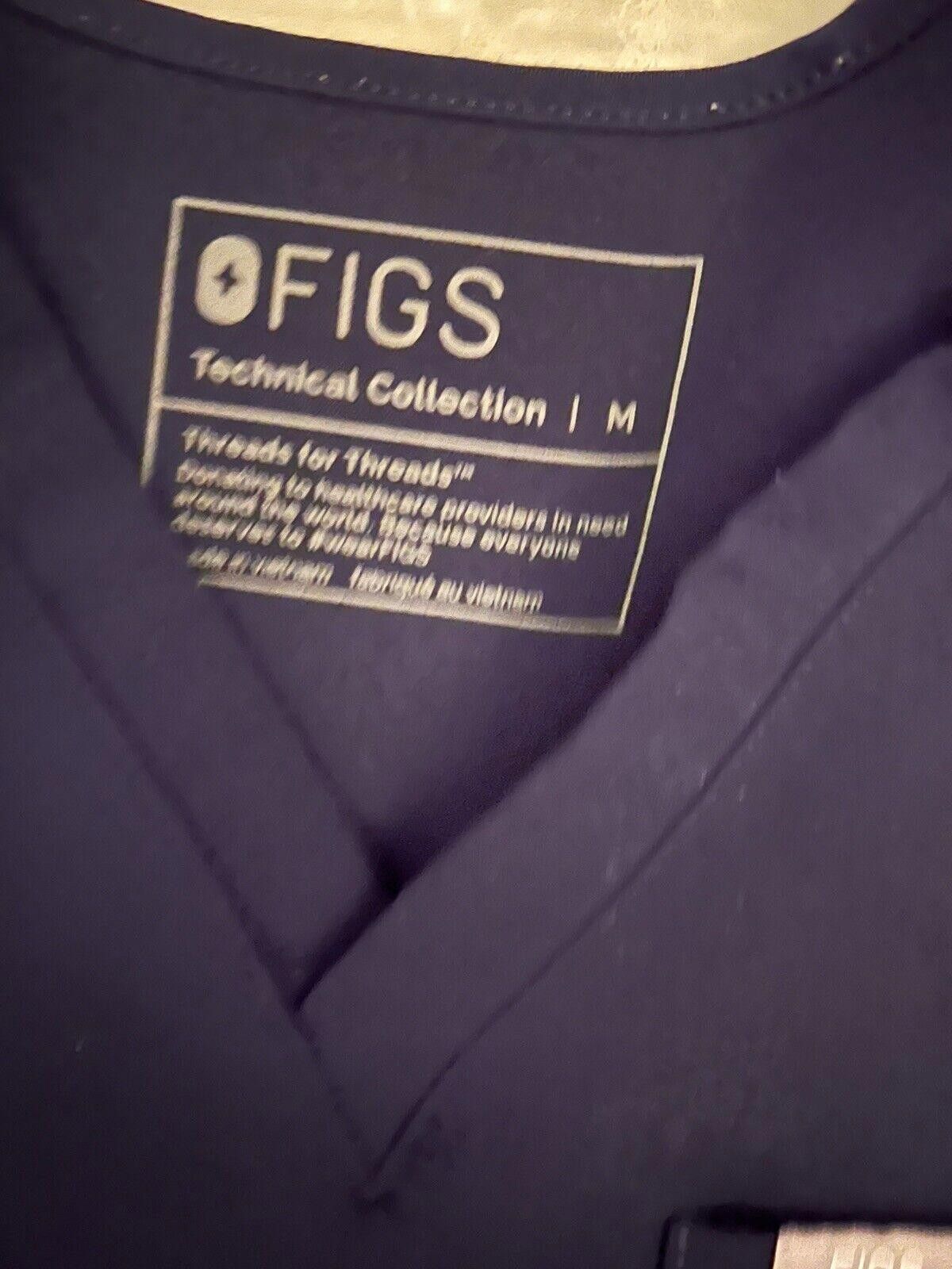 Designer FIGS Catarina One Pocket Scrub Top Blue Size Medium Size ONE SIZE - 3 Thumbnail