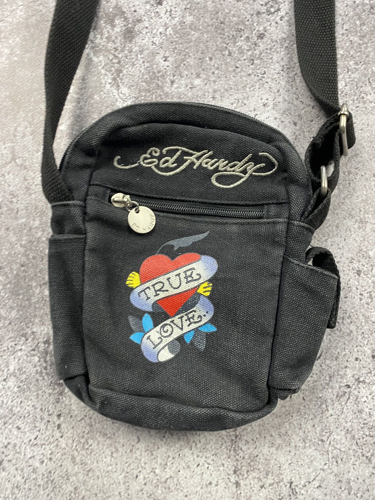 Ed Hardy × Japanese Brand × Vintage Vintage Ed Hardy by Christian Audigier Bag Messenger y2k Size ONE SIZE - 2 Thumbnail