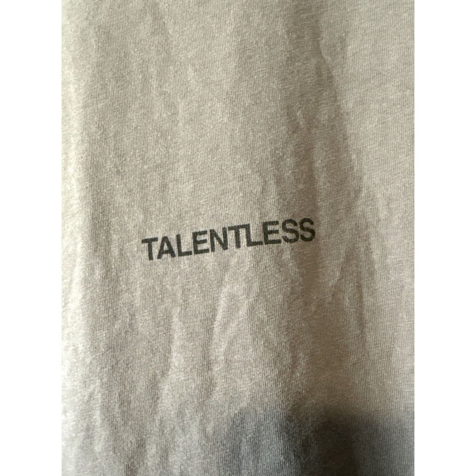 Talentless Talentless Logo T Shirt Small Mens Grey Cotton Knit Short Sleeve Crew Neck Vintage: No Size US S / EU 44-46 / 1 - 2 Thumbnail