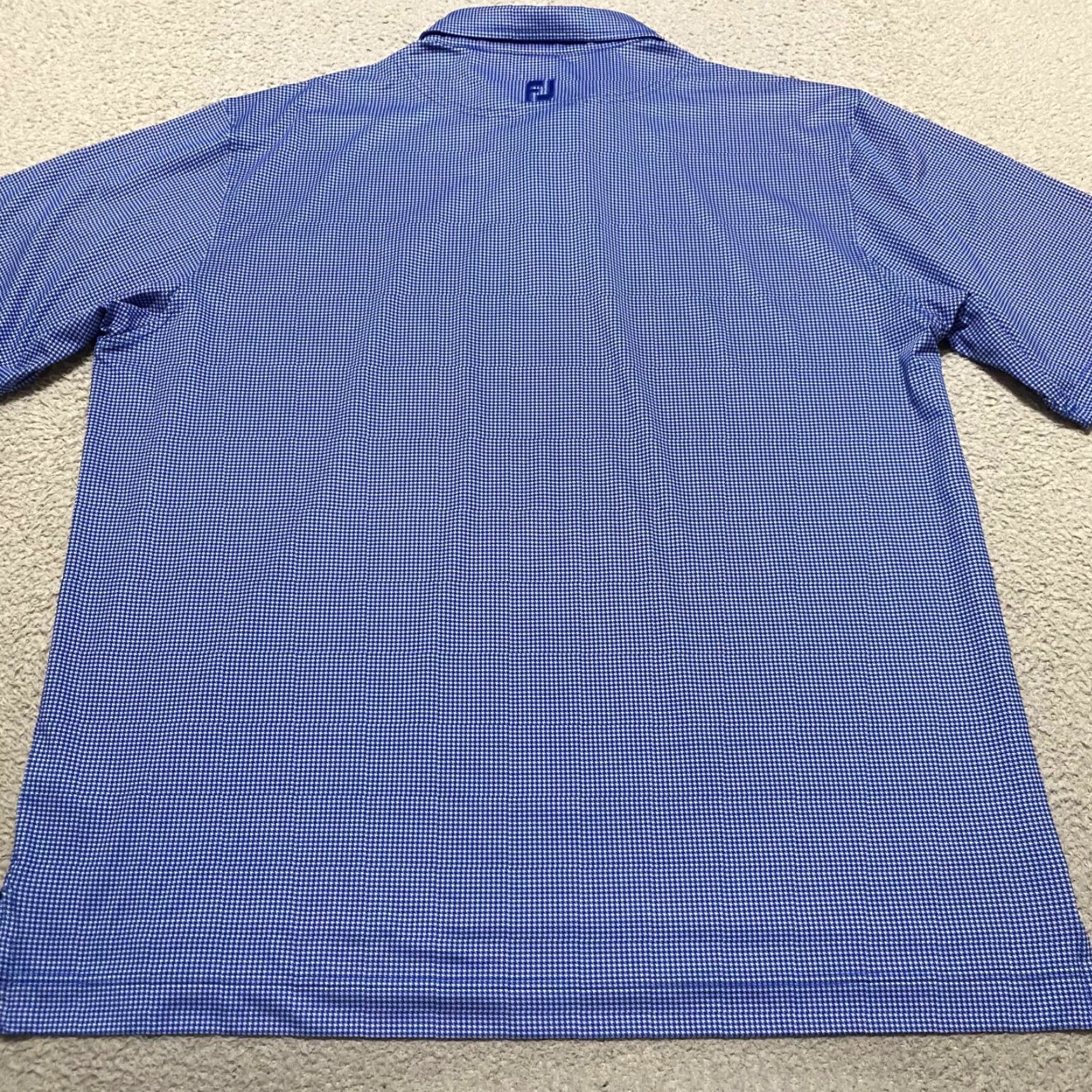 Footjoy FootJoy Polo Shirt Golf Blue Plaid Short Sleeve 2XL Mens Size US XXL / EU 58 / 5 - 2 Thumbnail