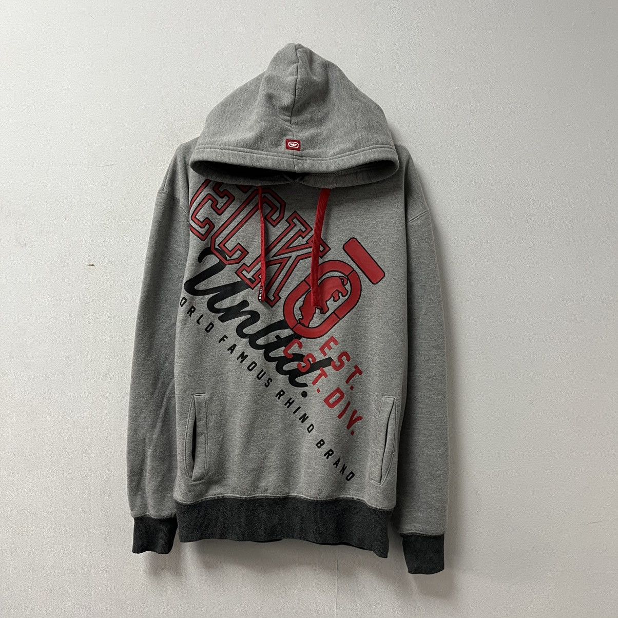 Ecko Unltd. Vintage Ecko Unltd Hoodie Big Logo Grey Size S Size US S / EU 44-46 / 1 - 1 Thumbnail