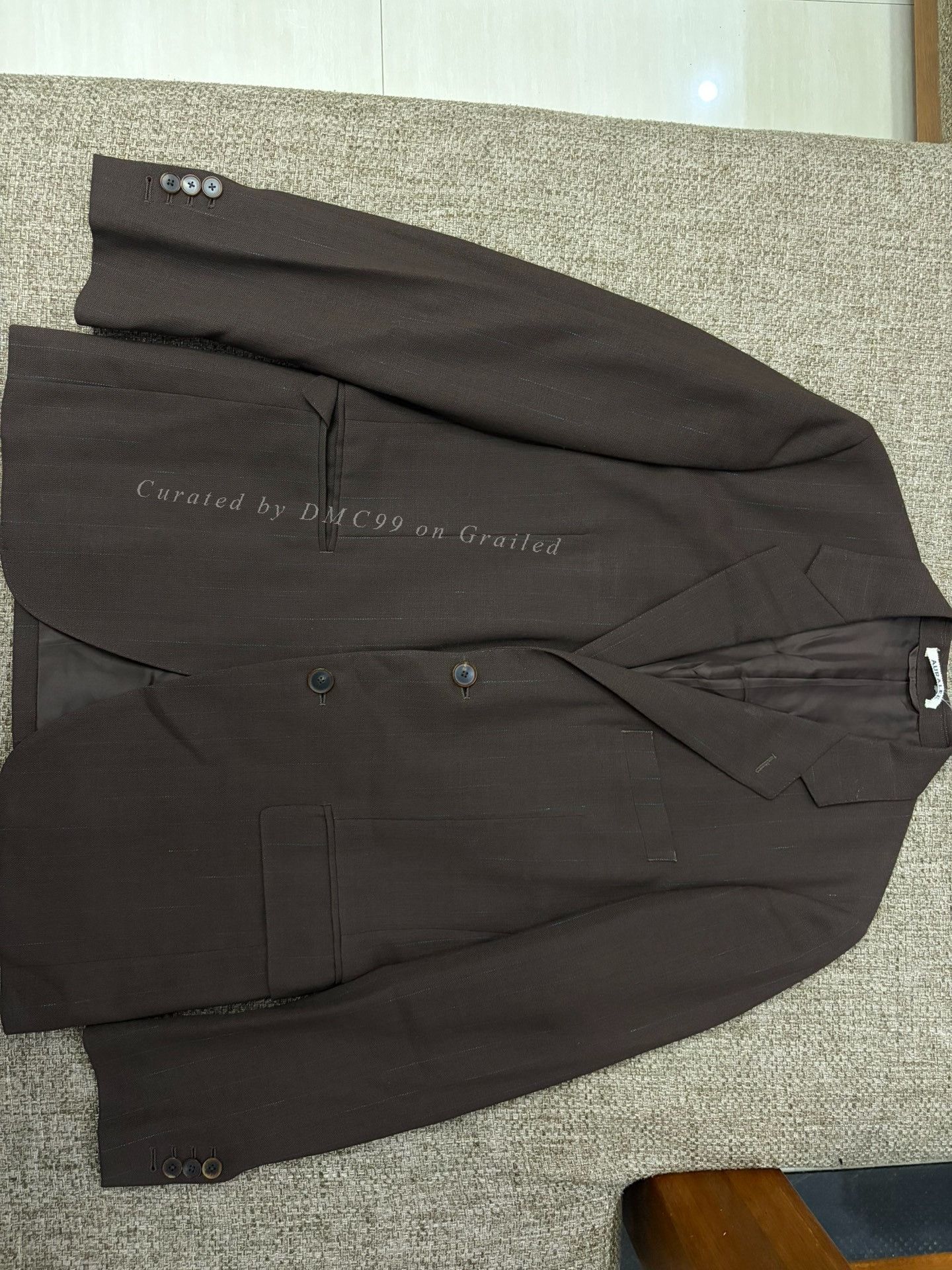 Auralee Auralee Strong Twisted Wool Pinstripe Suit Size US L / EU 52-54 / 3 - 1 Thumbnail