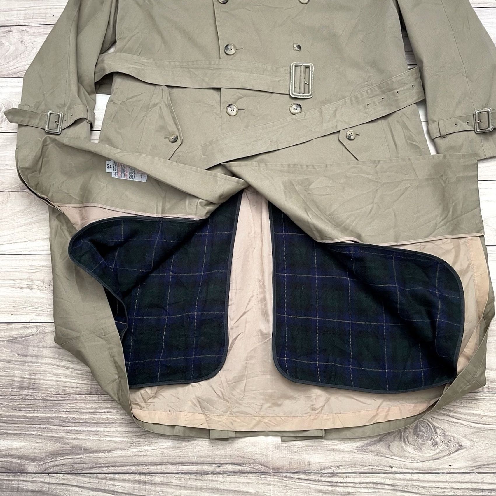 Vintage VINTAGE London Club Coat Trench Long Beige Men 44 Lined Nylon Canvas Button Zip? No Zip Size US S / EU 44-46 / 1 - 7 Thumbnail
