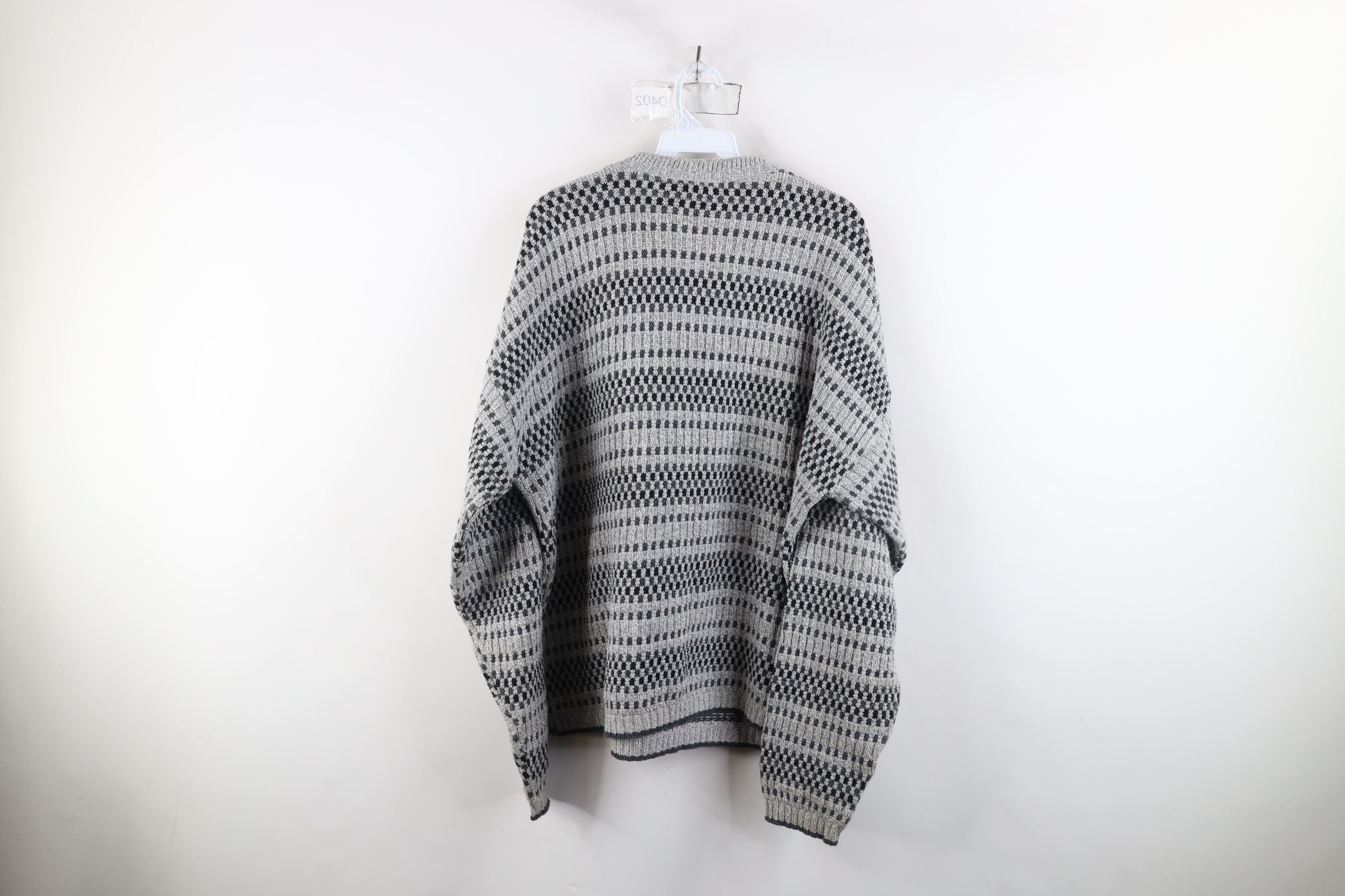 Vintage Vintage 90s Streetwear Ribbed Checkered Knit Dad Sweater USA Size US XL / EU 56 / 4 - 9 Thumbnail