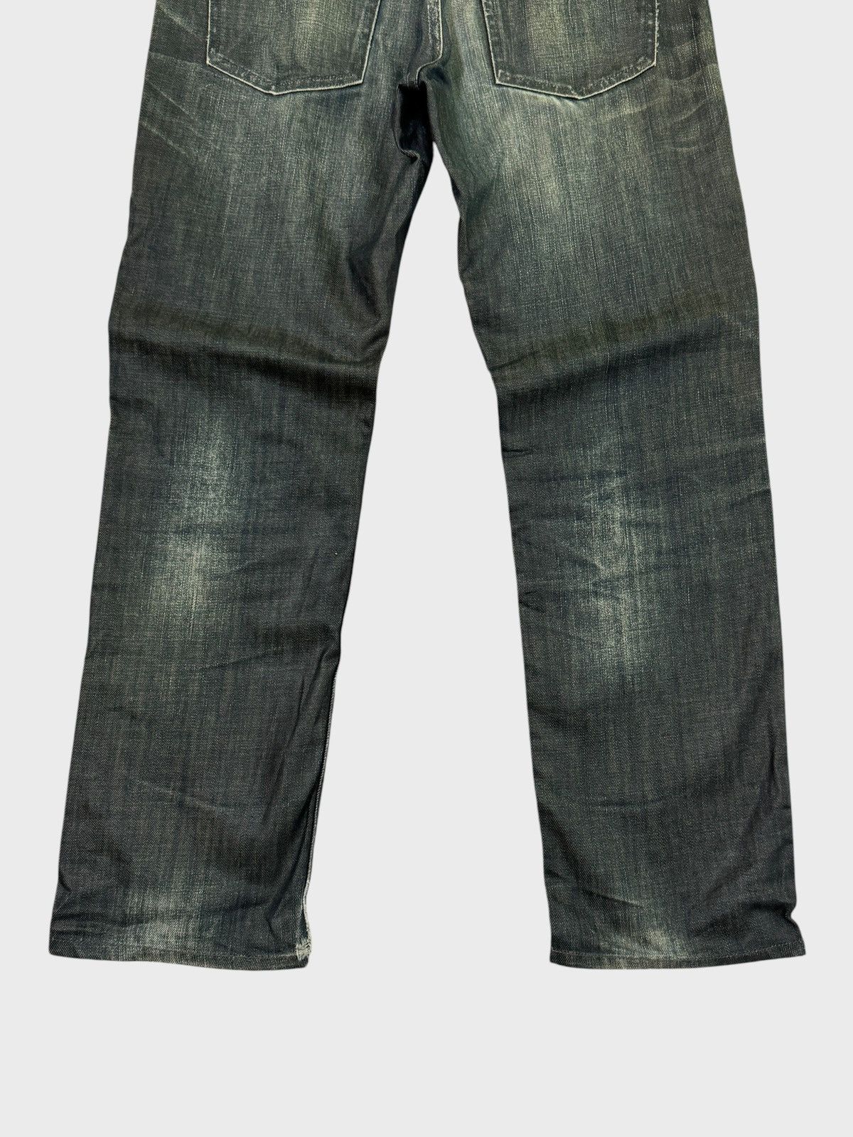 Other BACK NUMBER Distressed Rick Owen Style Waxed Denim Size US 31 - 15 Thumbnail