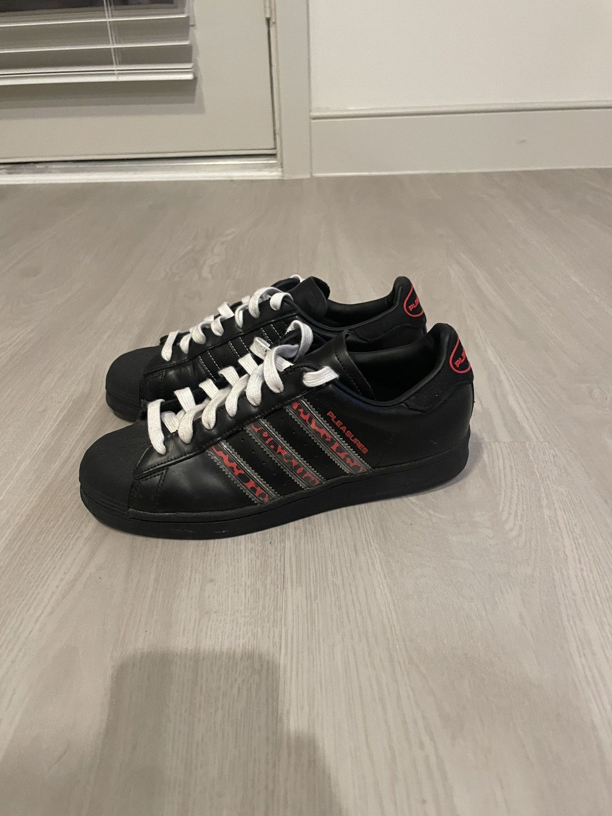 pleasures x adidas superstar sneakers