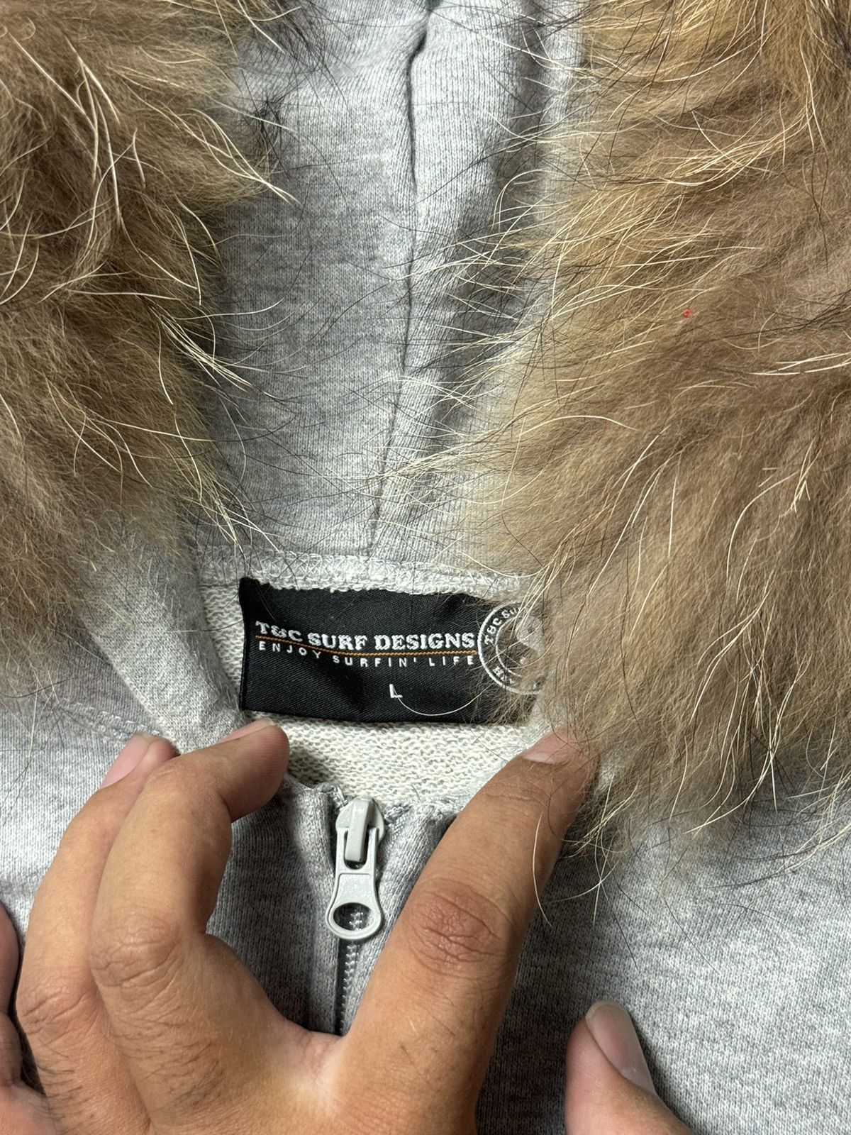 Hysteric Glamour × Japanese Brand × Le Grande Bleu (L.G.B.) Faux fur poem tribal t&c surf hoodie Size US L / EU 52-54 / 3 - 5 Thumbnail