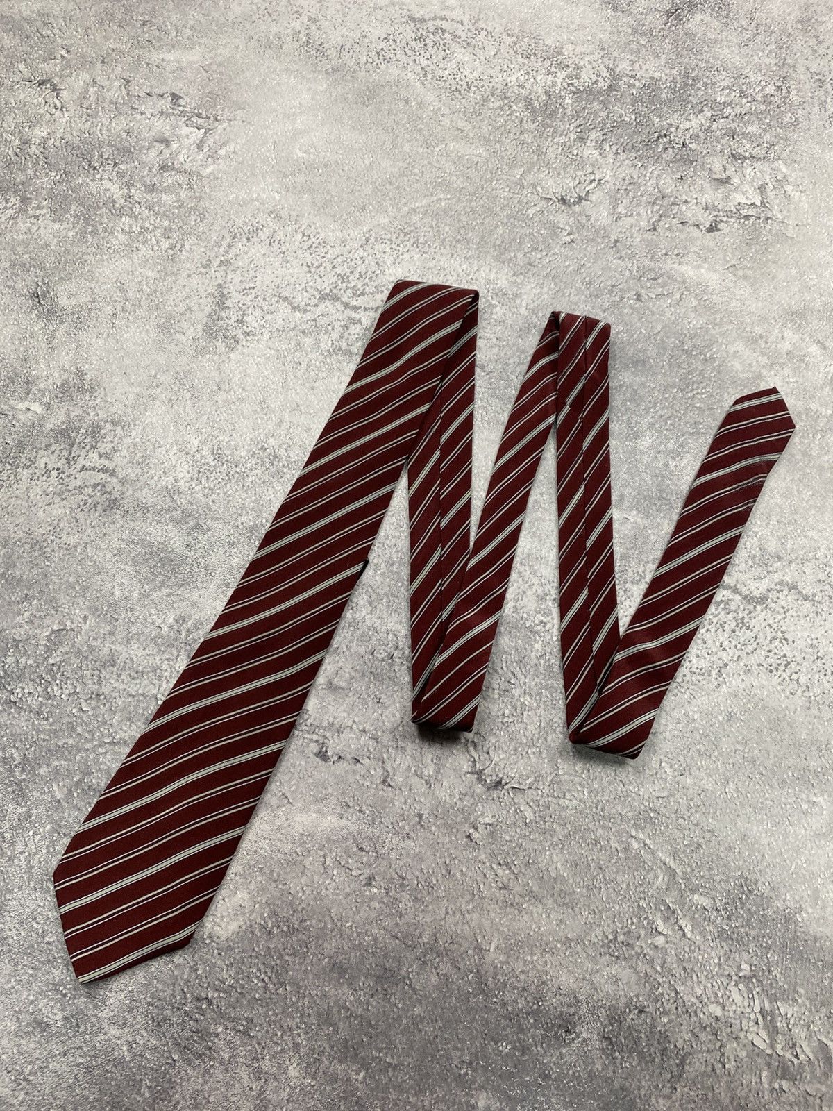 Christian Dior Monsieur Vintage Christian Dior Paris Striped Silk Tie Luxury France Size ONE SIZE - 7 Thumbnail
