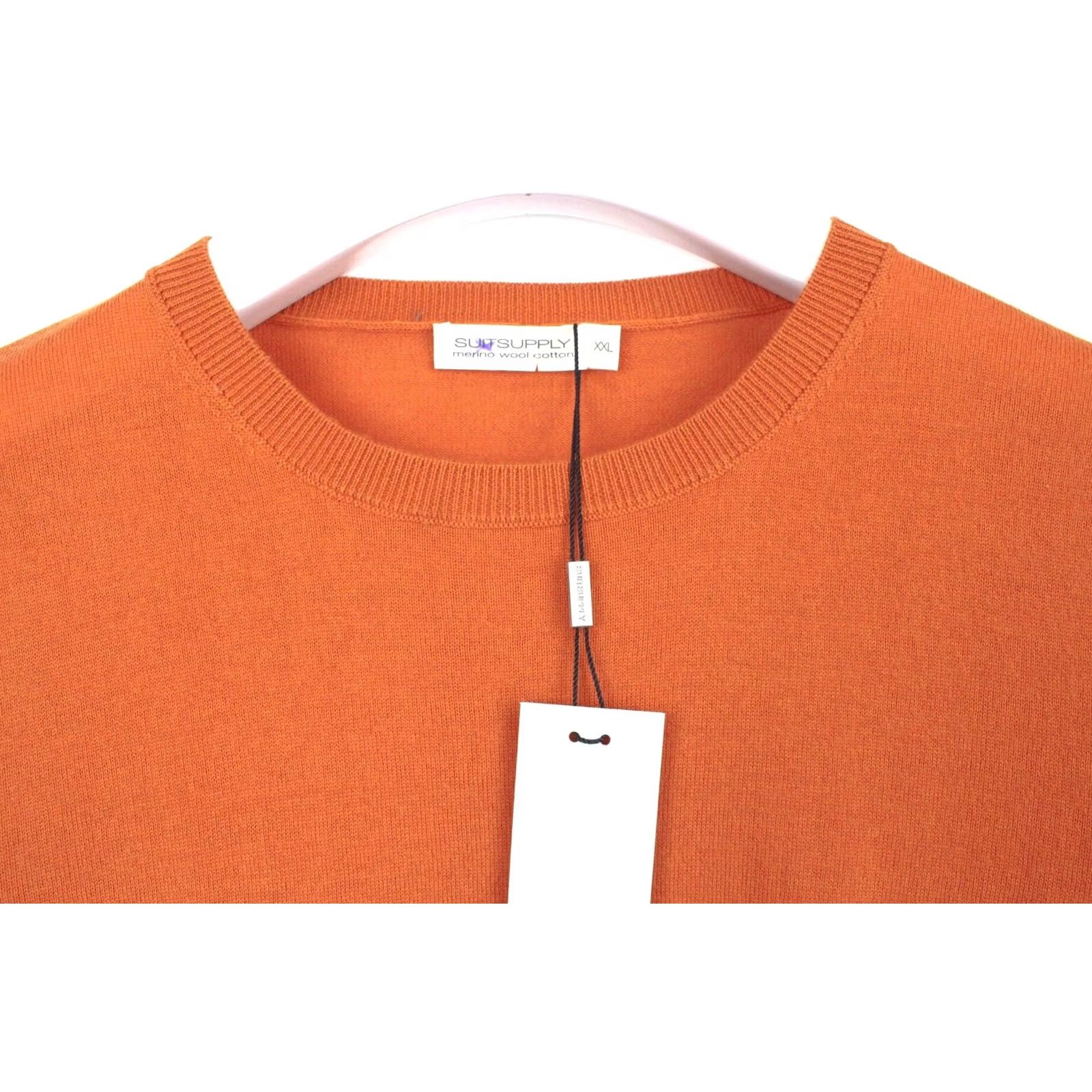 Suitsupply Suitsupply Olympics T-Shirt Women's 2XL Merino Wool Short Sleeve Knitted Shirt Adult Women Orange Crew Neck Logo Size XXL / US 16-18 / IT 52-54 - 4 Thumbnail