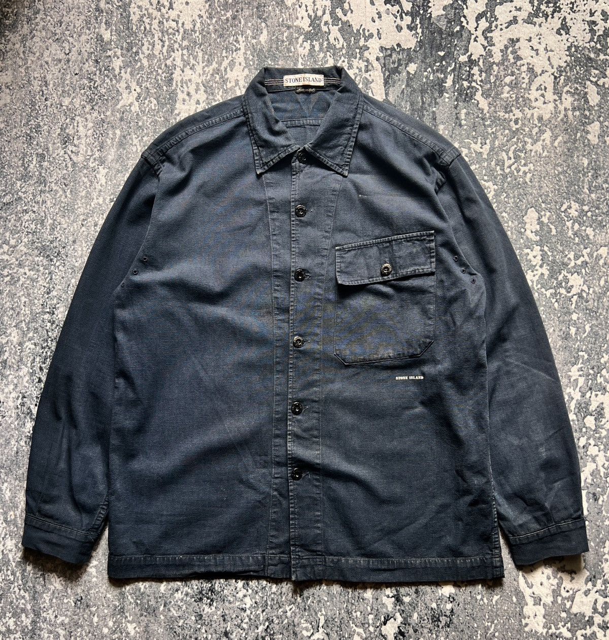 Massimo Osti × Stone Island × Vintage Vtg Stone Island Button Up Light Jacket Size US M / EU 48-50 / 2 - 1 Thumbnail