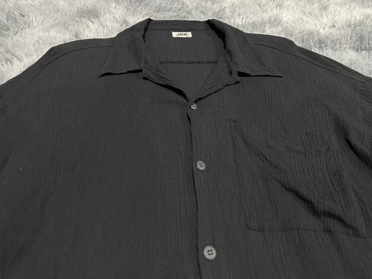 JUN MEN 🔥Vintage Jun Men Black Pleated Shirt Short Sleeve Size US L / EU 52-54 / 3 - 2 Thumbnail