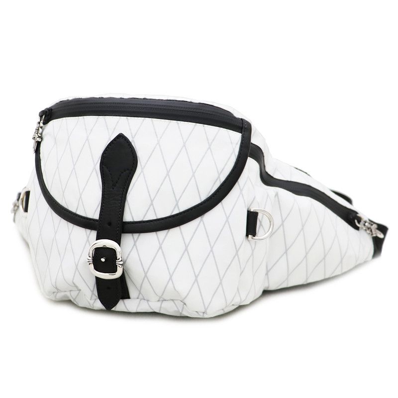 image of Chrome Hearts Nylon Neon Waist Bag in White, Men's