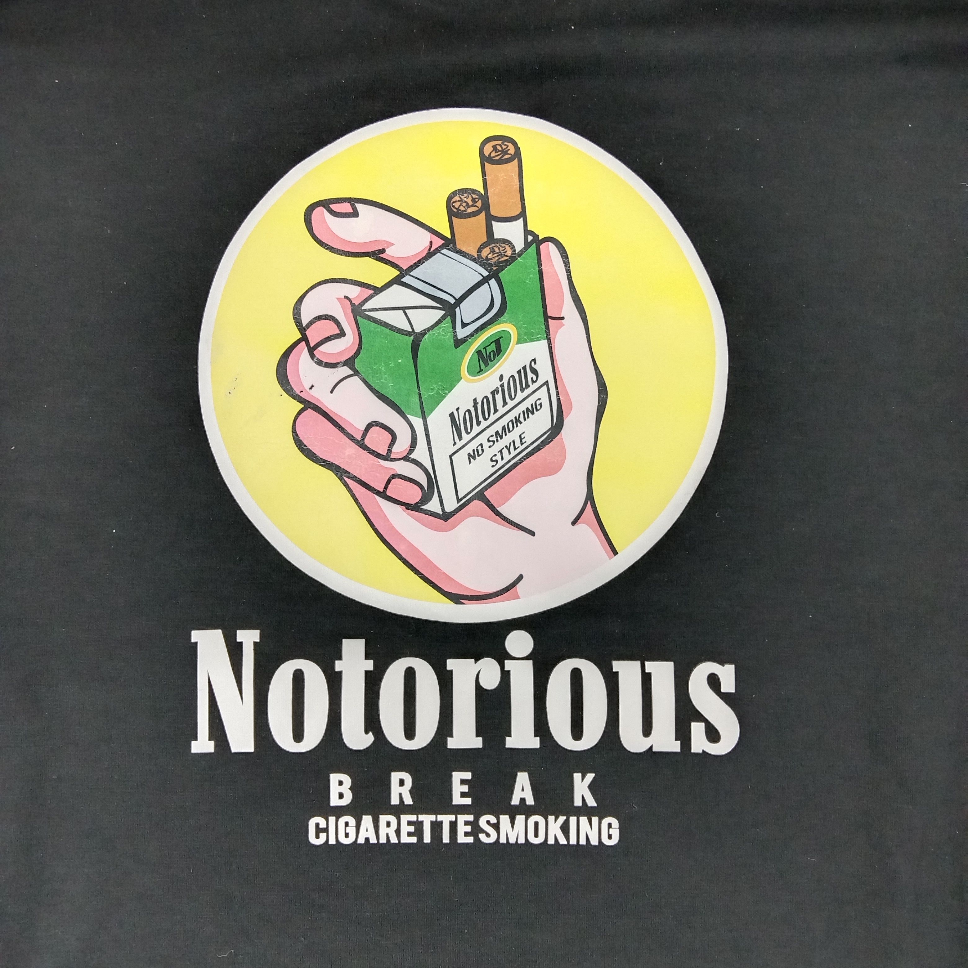 Japanese Brand Notorious Break Cigarettes Smoking Art Sweatshirt C257N15 Size US XXL / EU 58 / 5 - 2 Thumbnail
